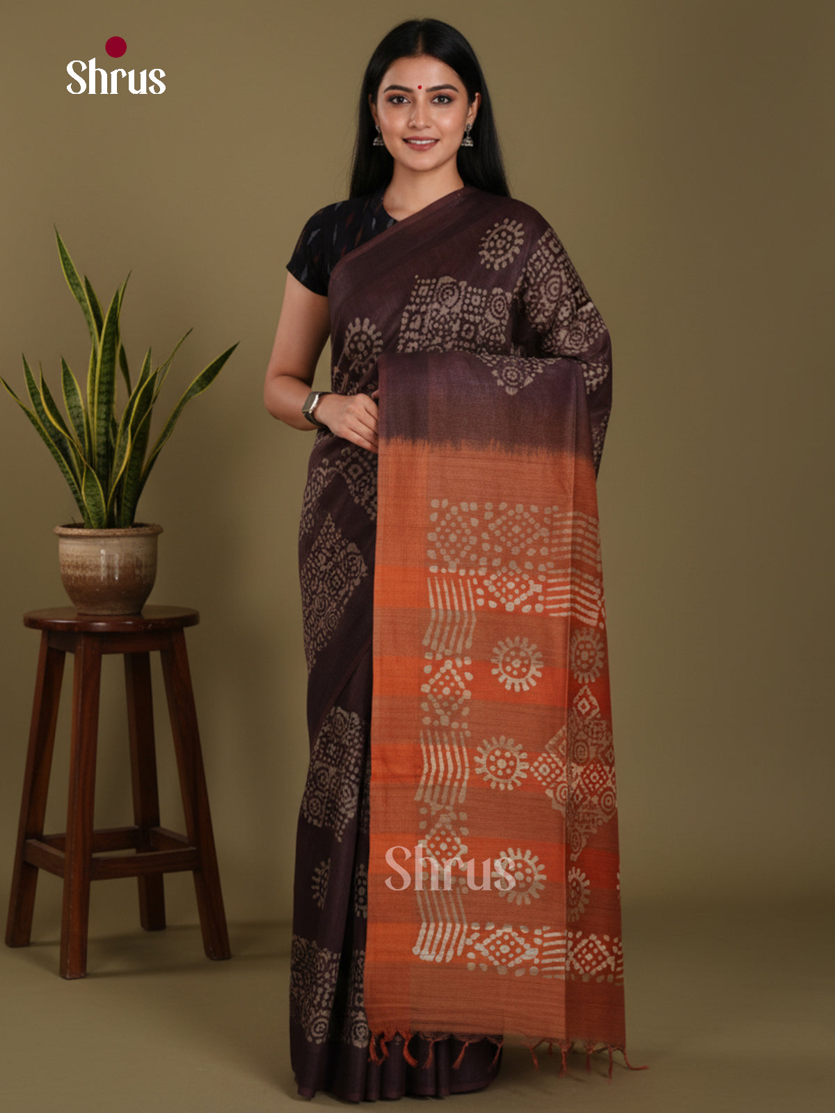 Brown & Brick - Bhatik Saree