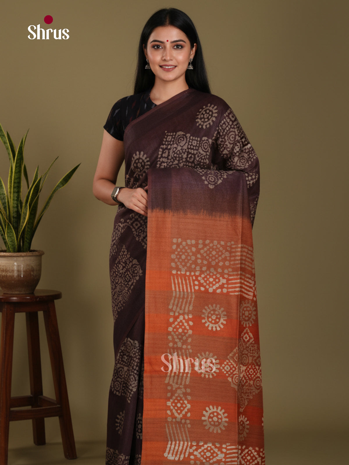 Brown & Brick - Bhatik Saree