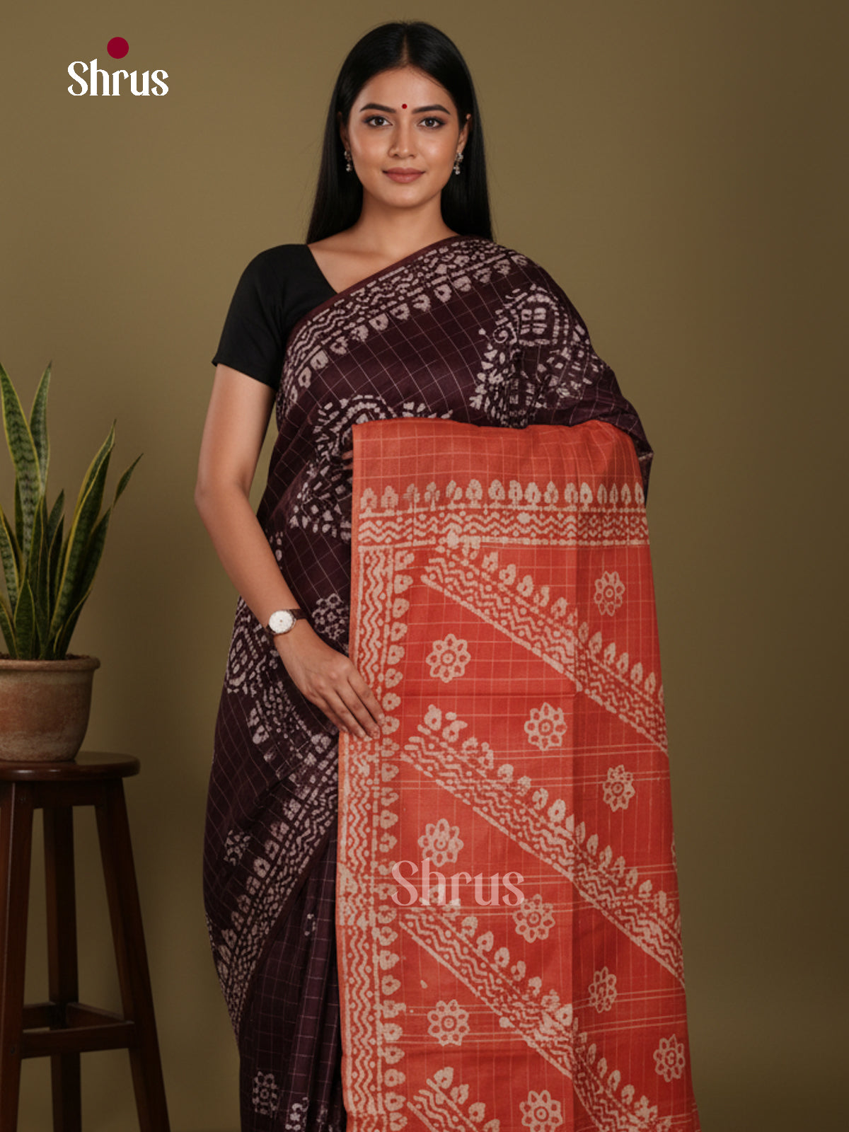 Brown & Brick - Bhatik Saree