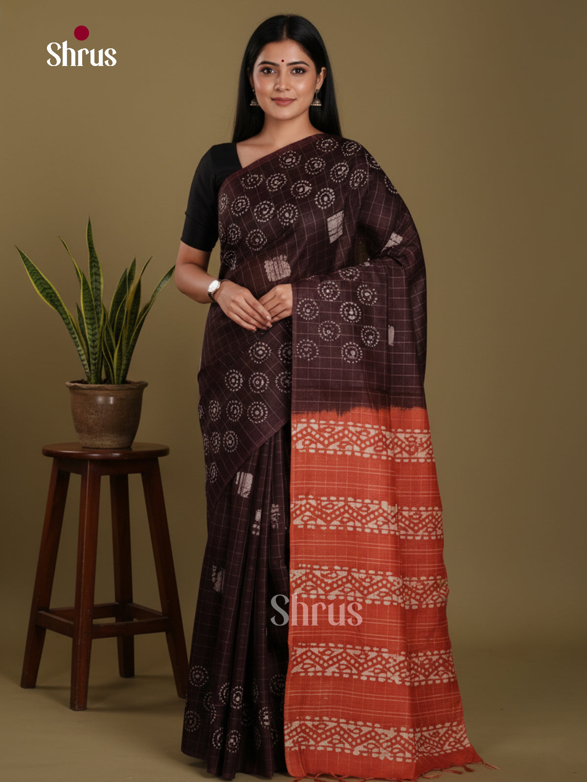 Brown & Brick - Bhatik Saree
