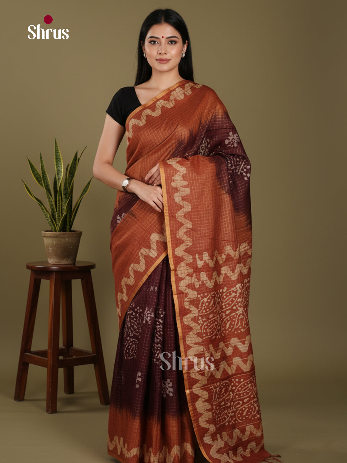 Brown & Brick - Bhatik Saree