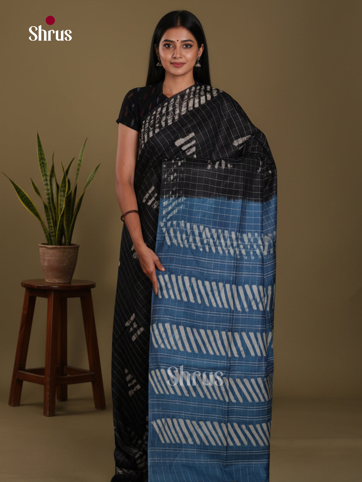 Black & Blue - Bhatik Saree