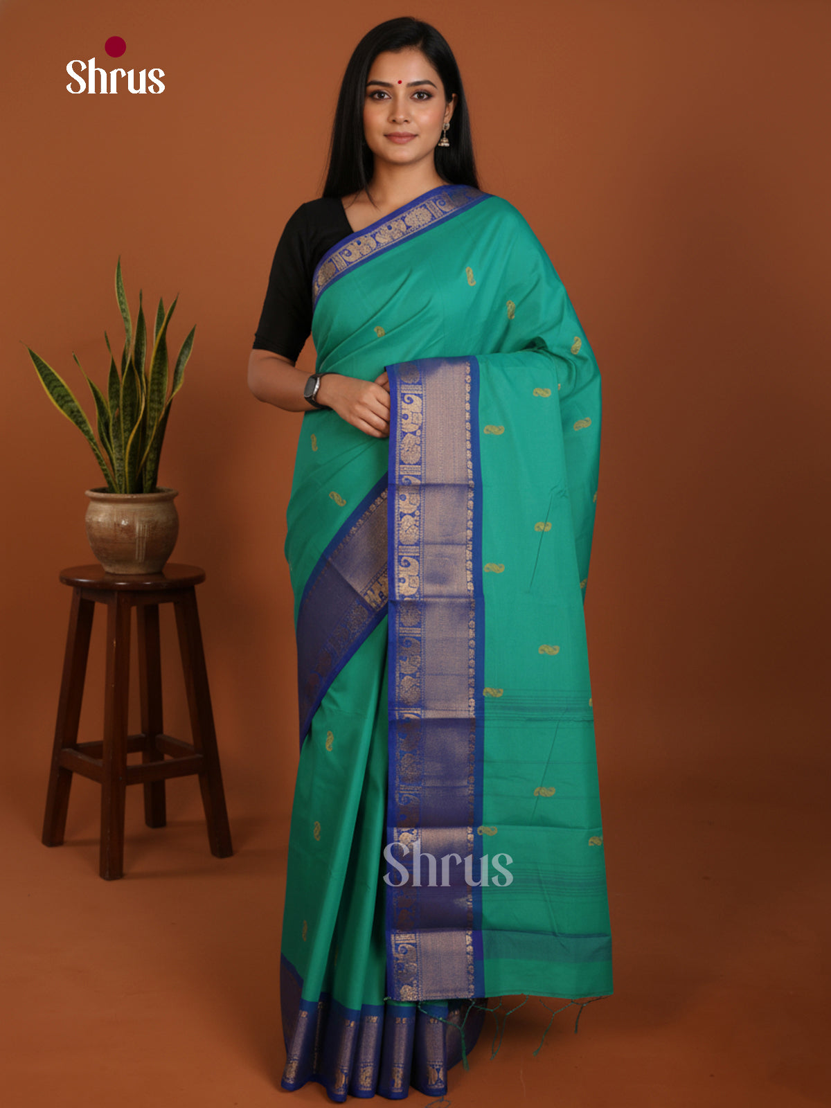 DLS03010 - Chettinad Mix Cotton-Without Blouse Saree