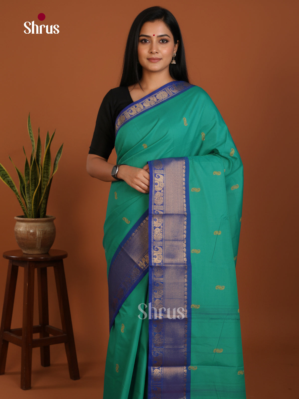 DLS03010 - Chettinad Mix Cotton-Without Blouse Saree
