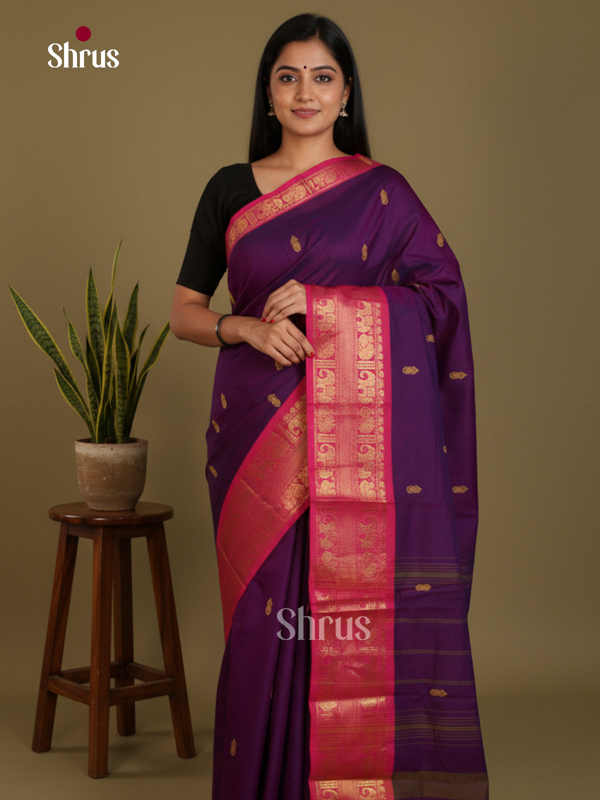 DLS03012 - Chettinad Mix Cotton-Without Blouse Saree - Shop on Shrus.com