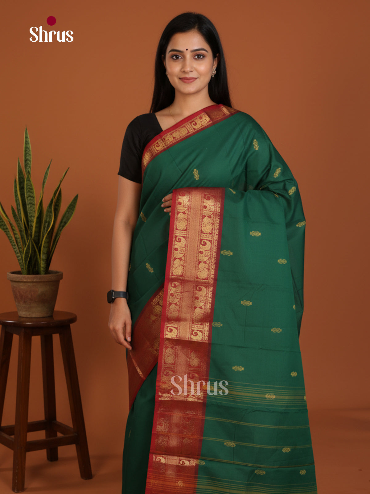 DLS03015 - Chettinad Mix Cotton-Without Blouse Saree