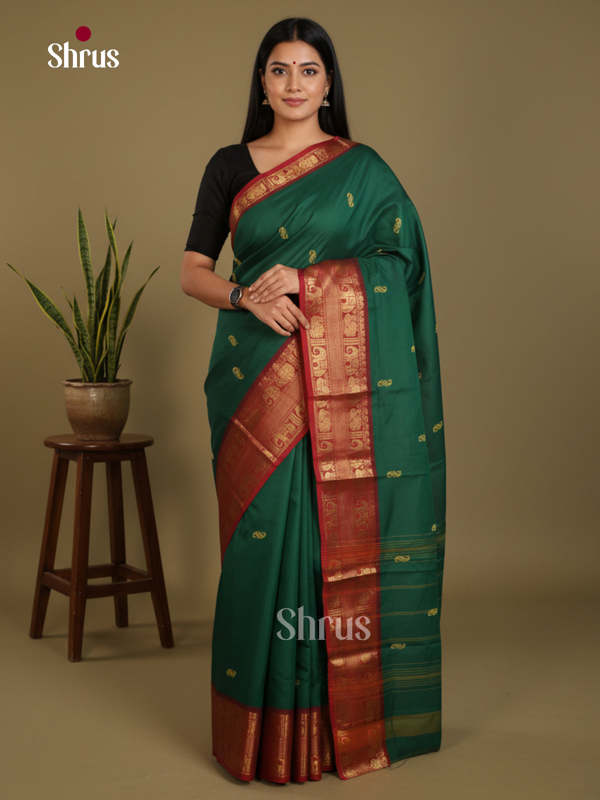 DLS03020 - Chettinad Mix Cotton-Without Blouse Saree