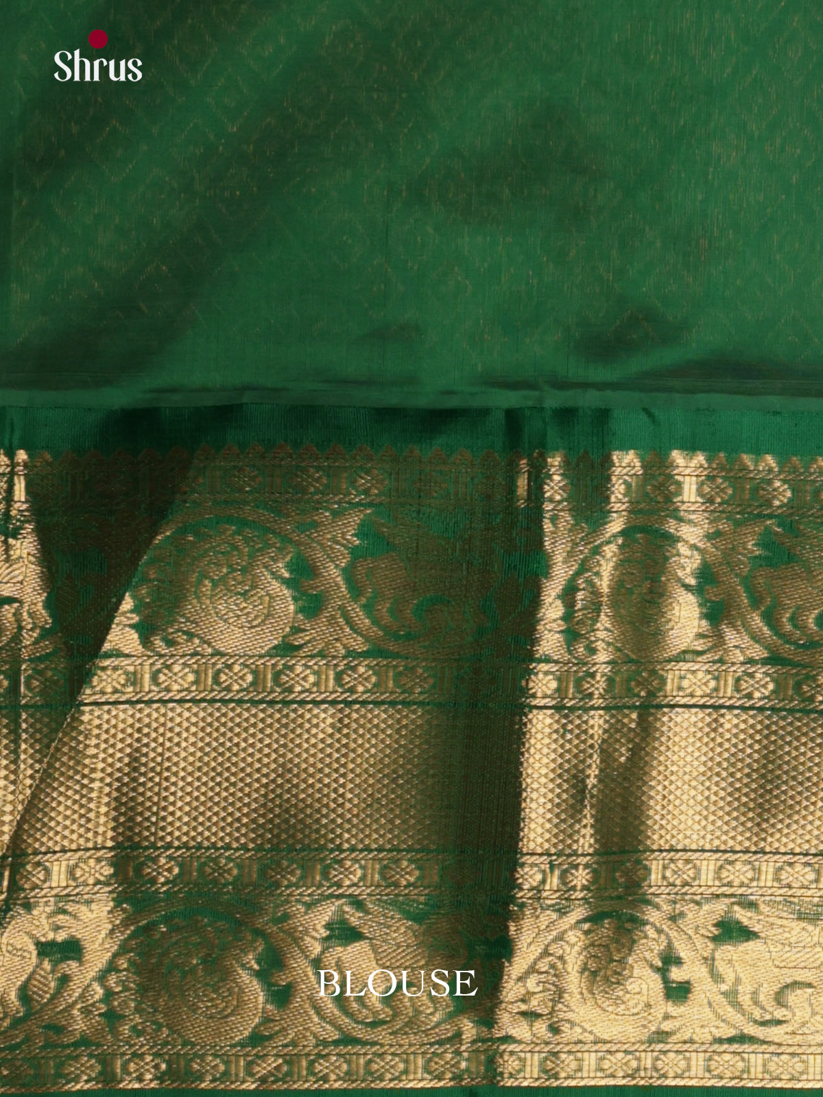 Elegant Peach & Green Silk Cotton Korvai-Big border Saree - Shop on Shrus.com