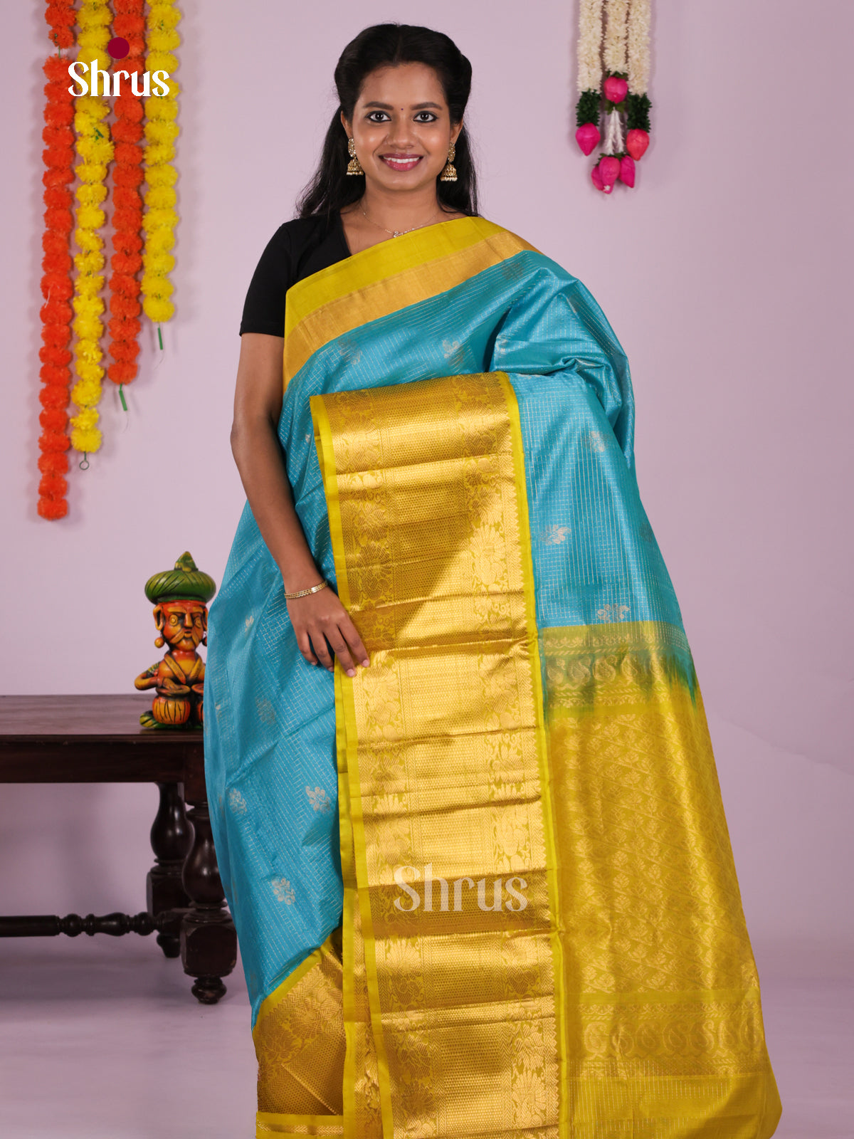 DLS04071 - Korvai-Big border Saree