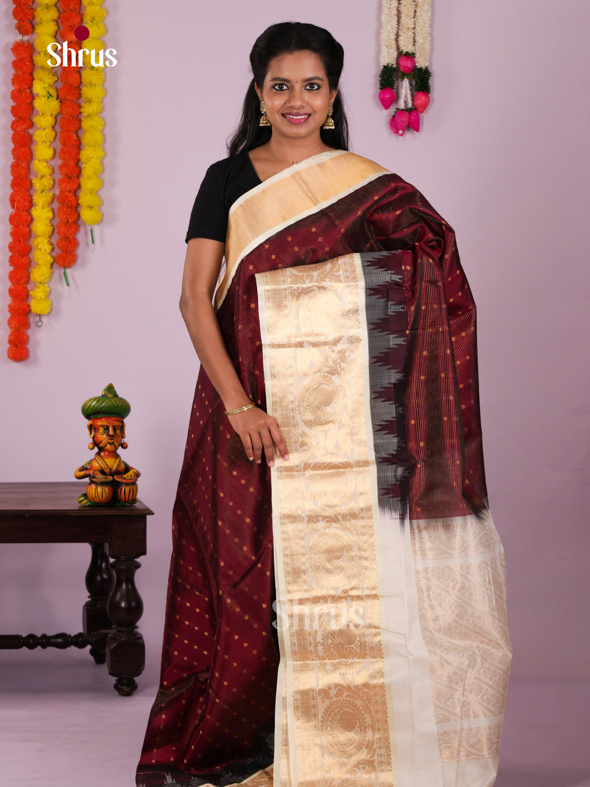 DLS04073 - Korvai-Big border Saree