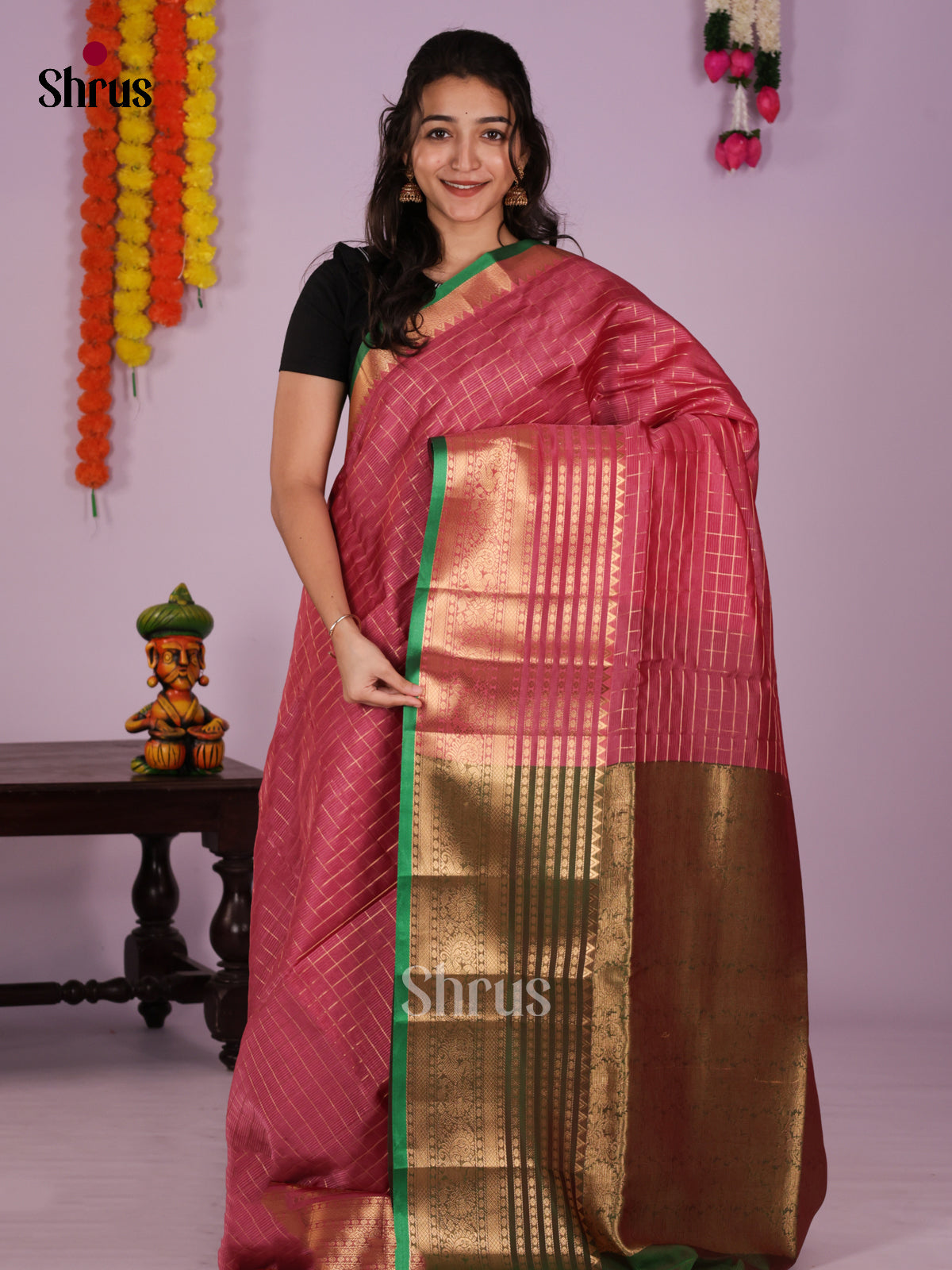 DLS04091 - Silkcotton-halfpure Saree