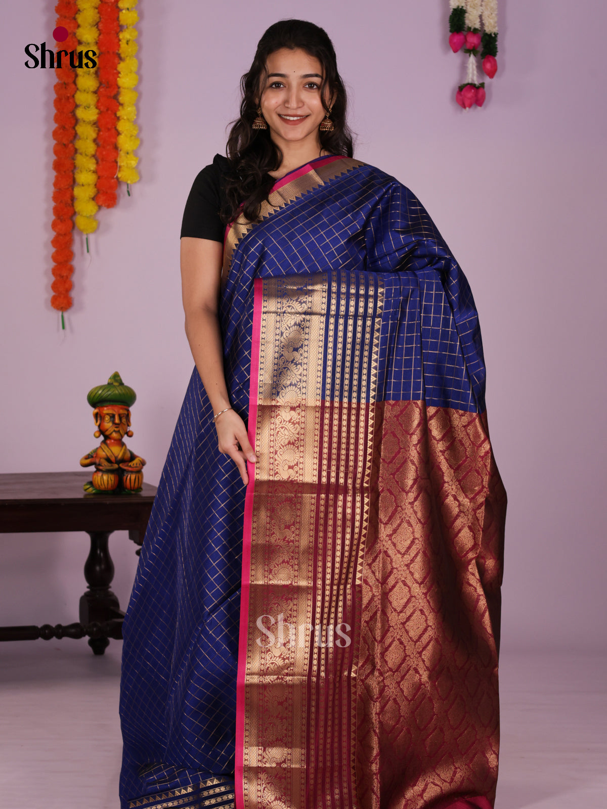 DLS04092 - Silkcotton-halfpure Saree