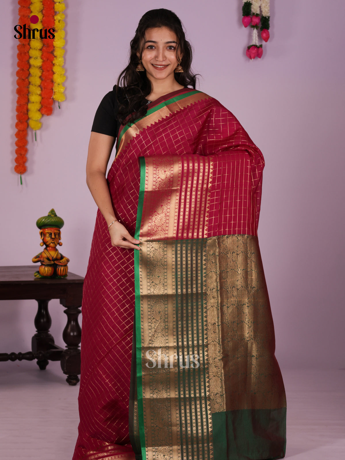 DLS04099 - Silkcotton-halfpure Saree