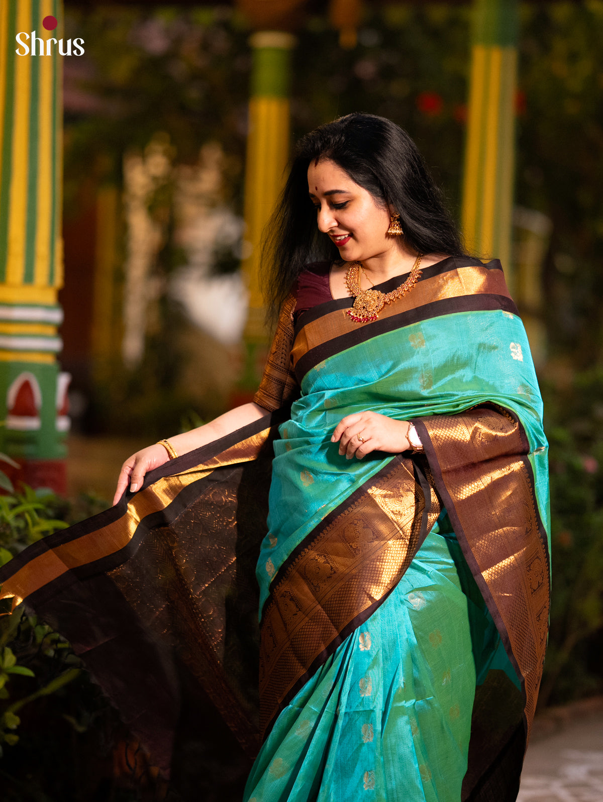 DLS04111 - Korvai-Medium border Saree