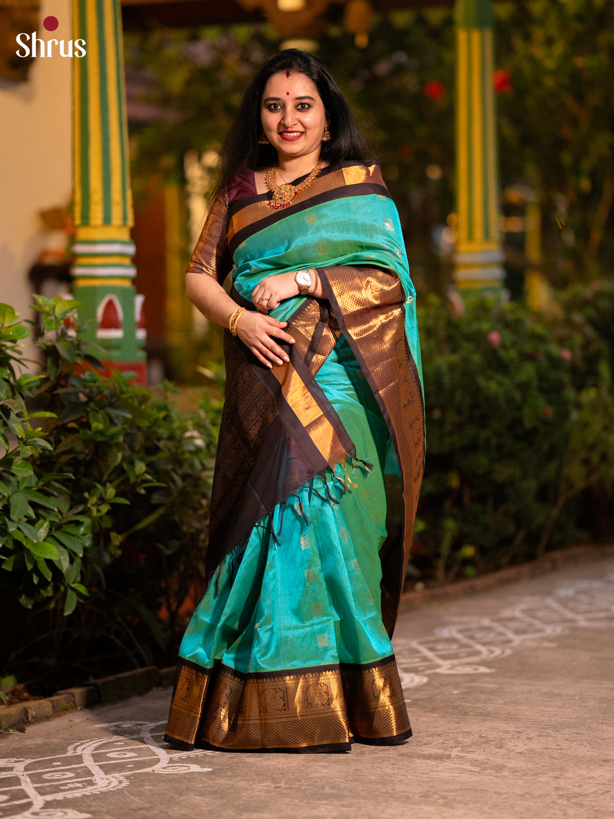 DLS04111 - Korvai-Medium border Saree