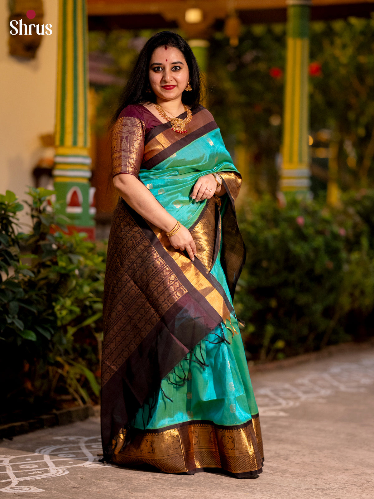 DLS04111 - Korvai-Medium border Saree