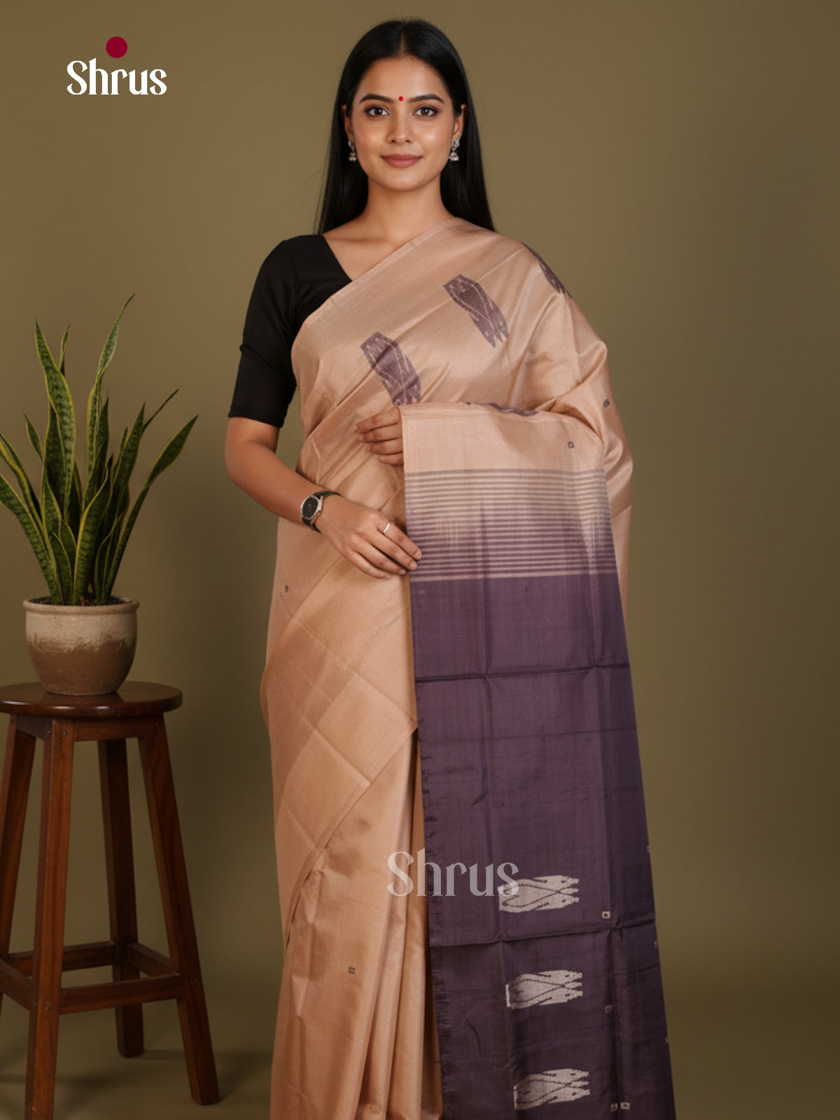 DLS04120 - Banana Pith without blouse Saree