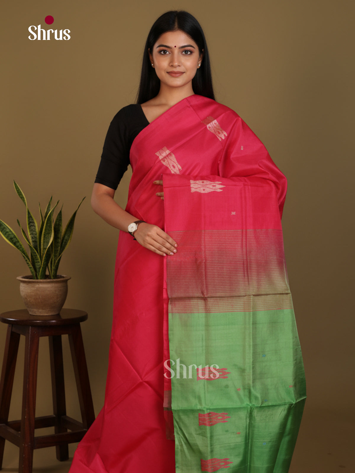 DLS04161 - Banana Pith without blouse Saree