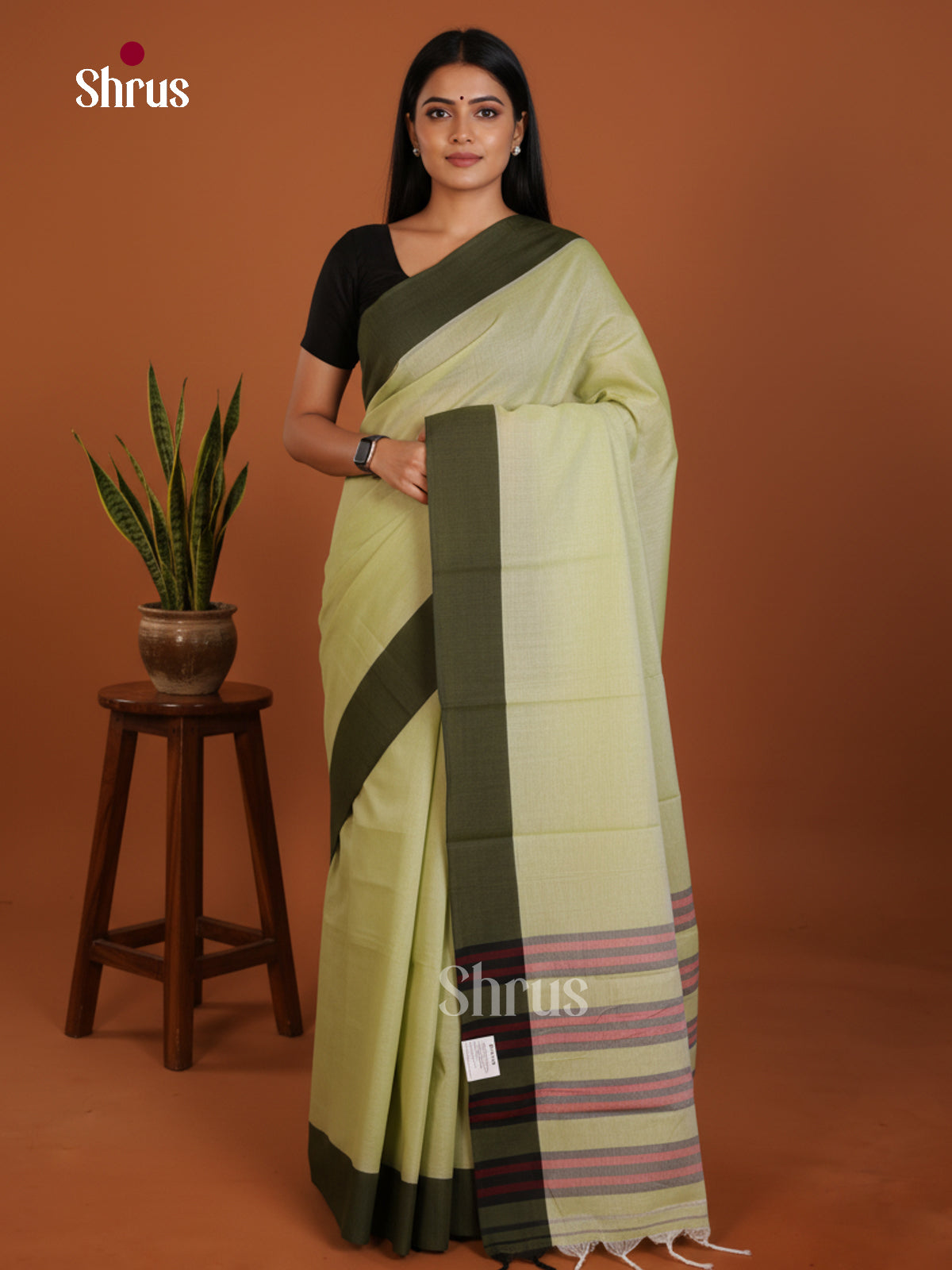 Light Green & Green - Narayanpet Cotton Saree