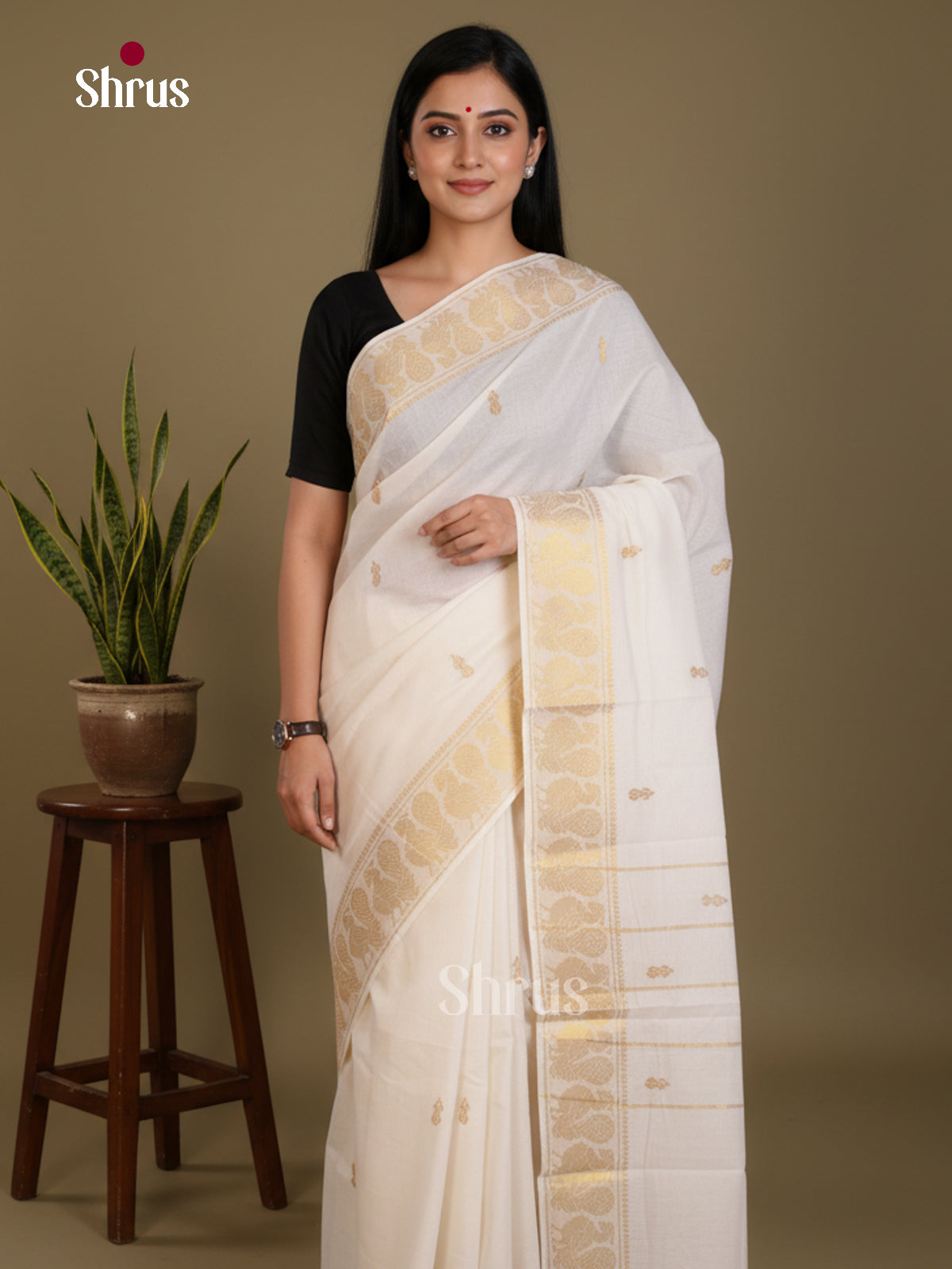 DLS06001 - Chettinad Mix Cotton-Without Blouse Saree