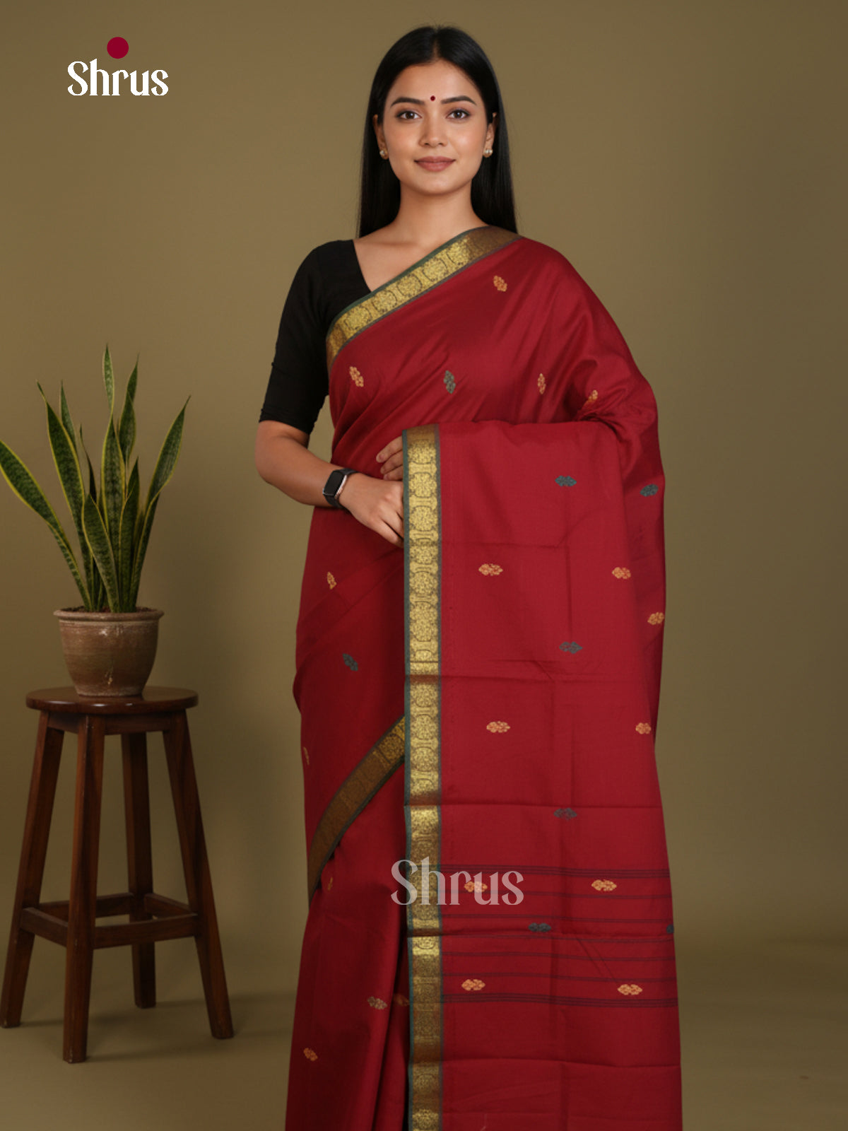 DLS06004 - Chettinad Mix Cotton-Without Blouse Saree