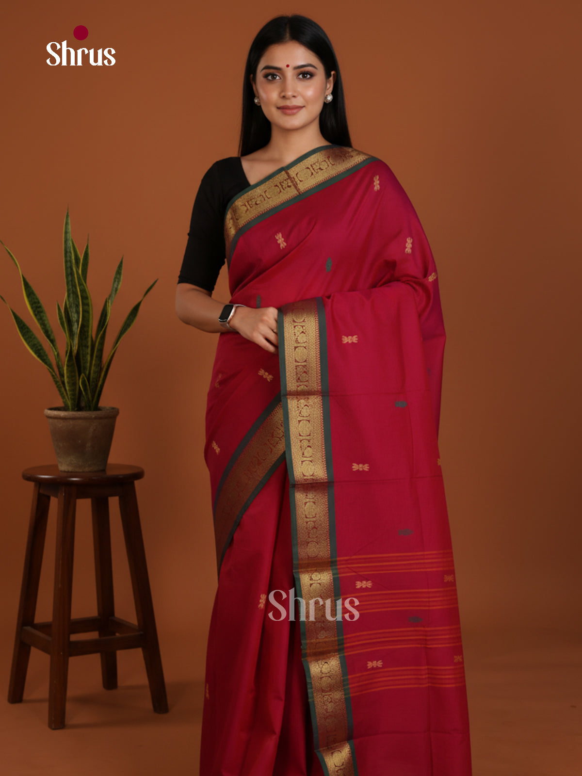 DLS06005 - Chettinad Mix Cotton-Without Blouse Saree