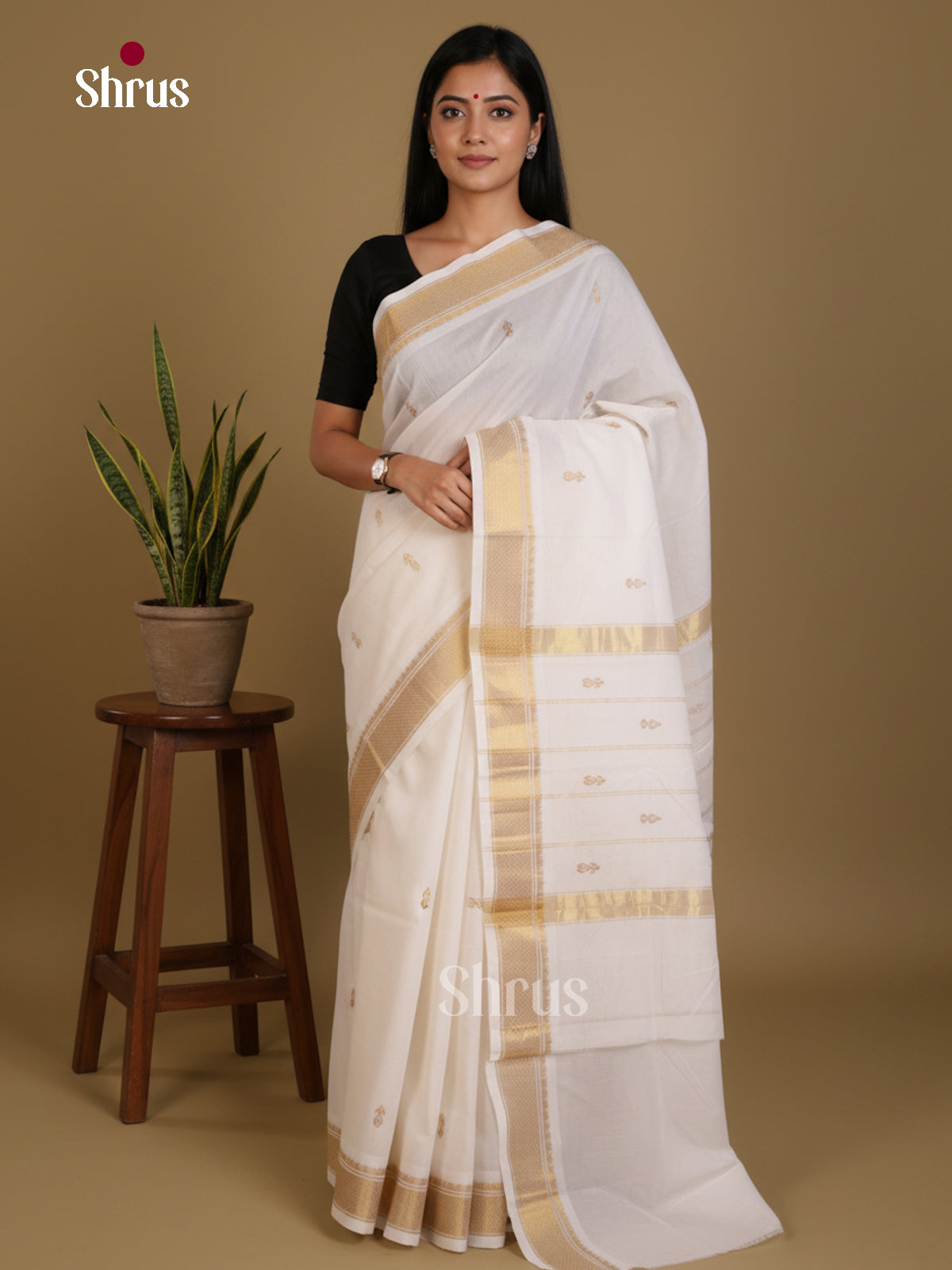 DLS06054 - Chettinad Mix Cotton-Without Blouse Saree - Shop on Shrus.com