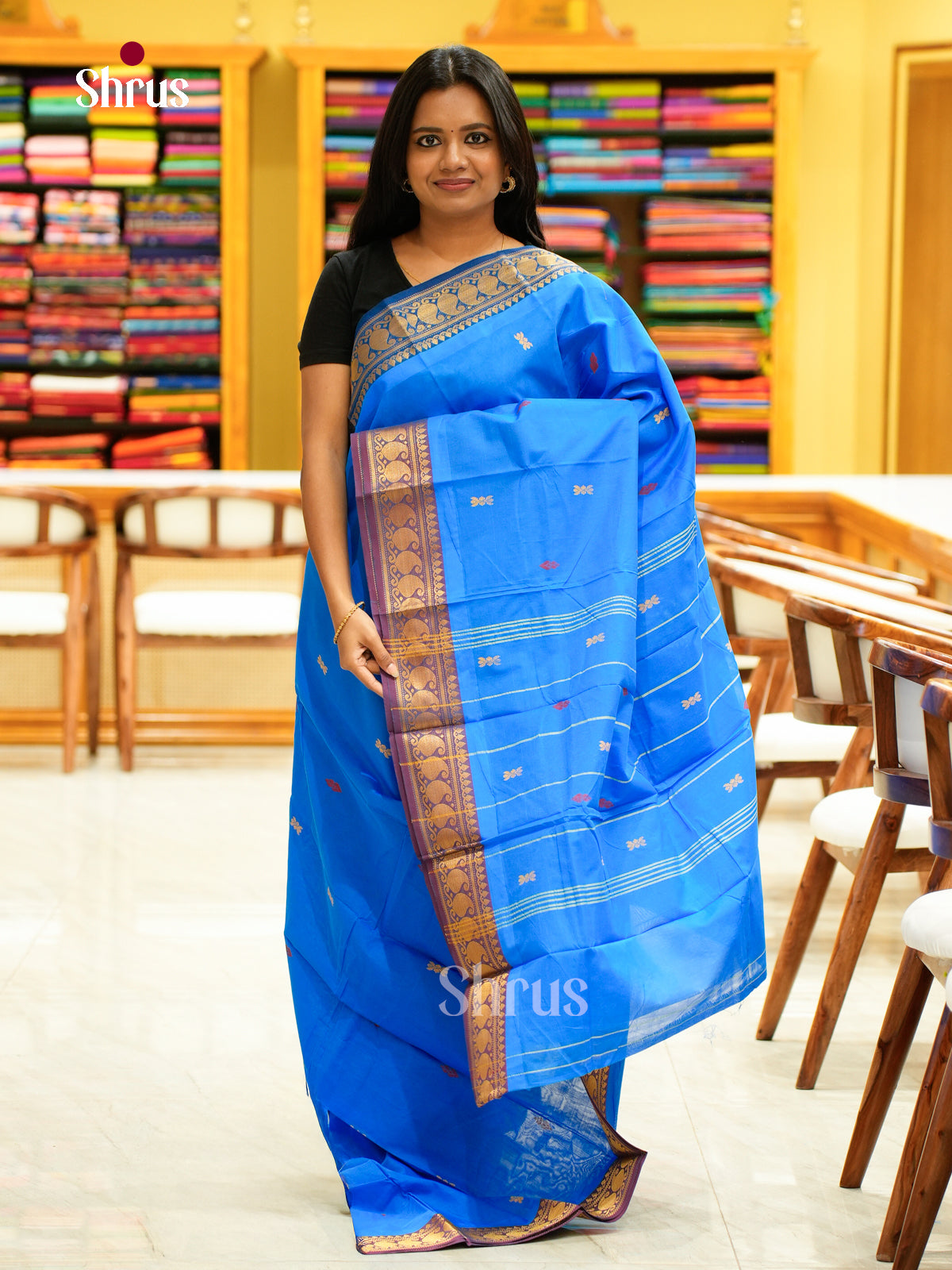 DLS06096 - Chettinad Mix Cotton-Without Blouse Saree