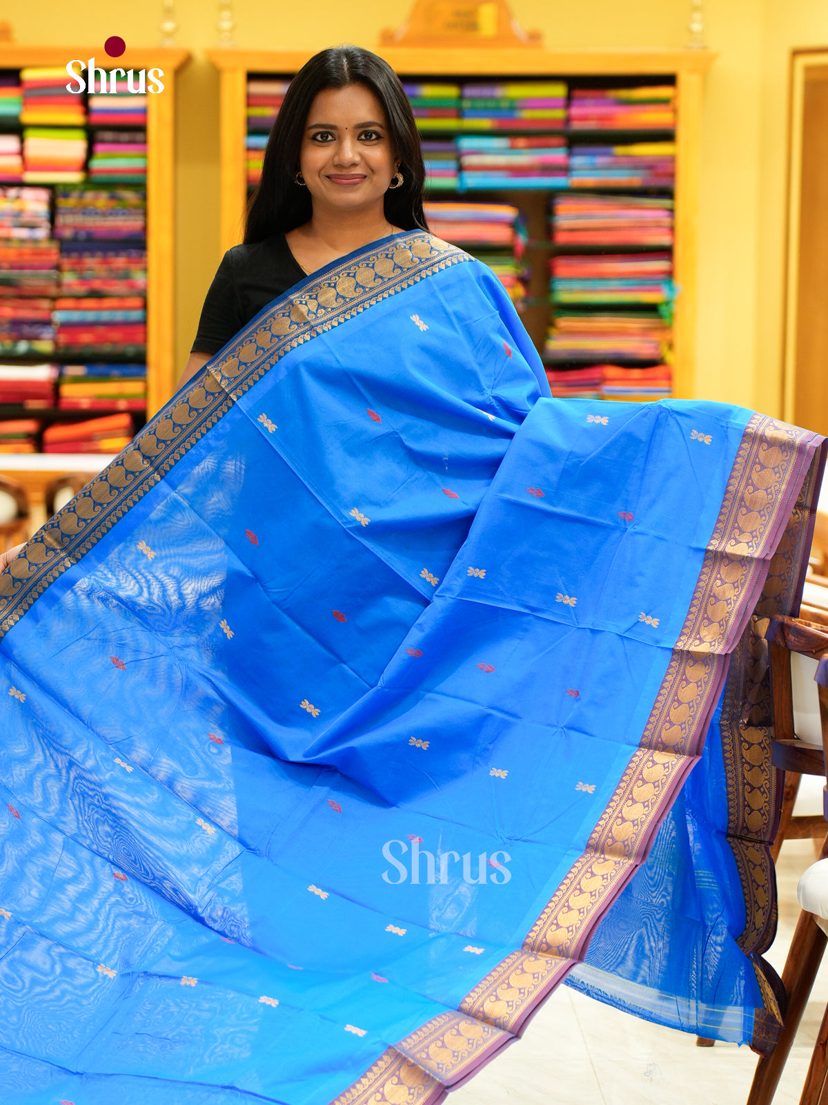DLS06096 - Chettinad Mix Cotton-Without Blouse Saree