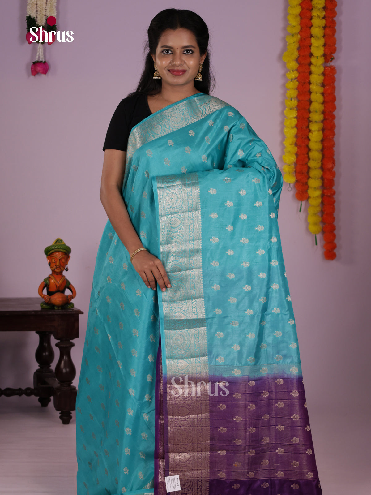 DLS06130 - North Silk Cotton Saree - Shop on Shrus.com