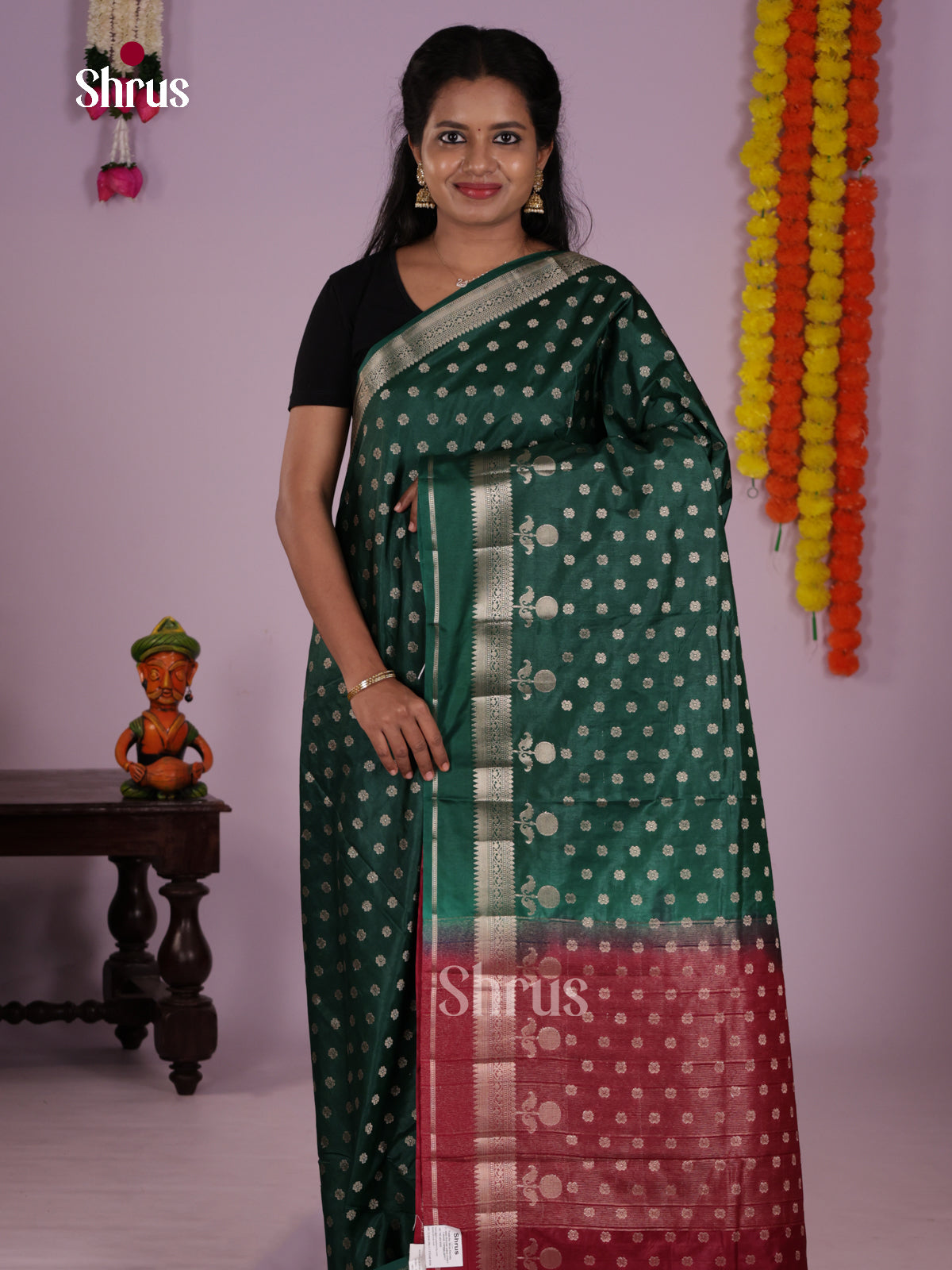 DLS06164 - North Silk Cotton Saree - Shop on Shrus.com