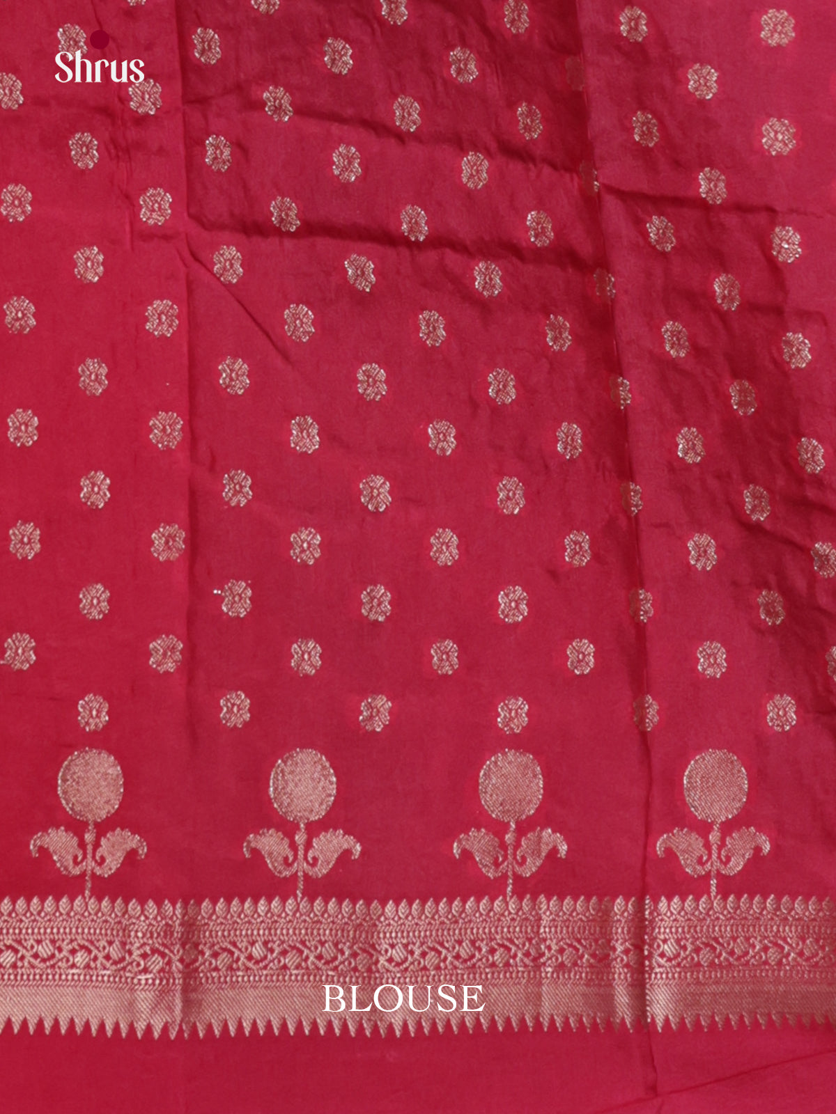 Green & Red  - North Silk Cotton Saree- DLS06175