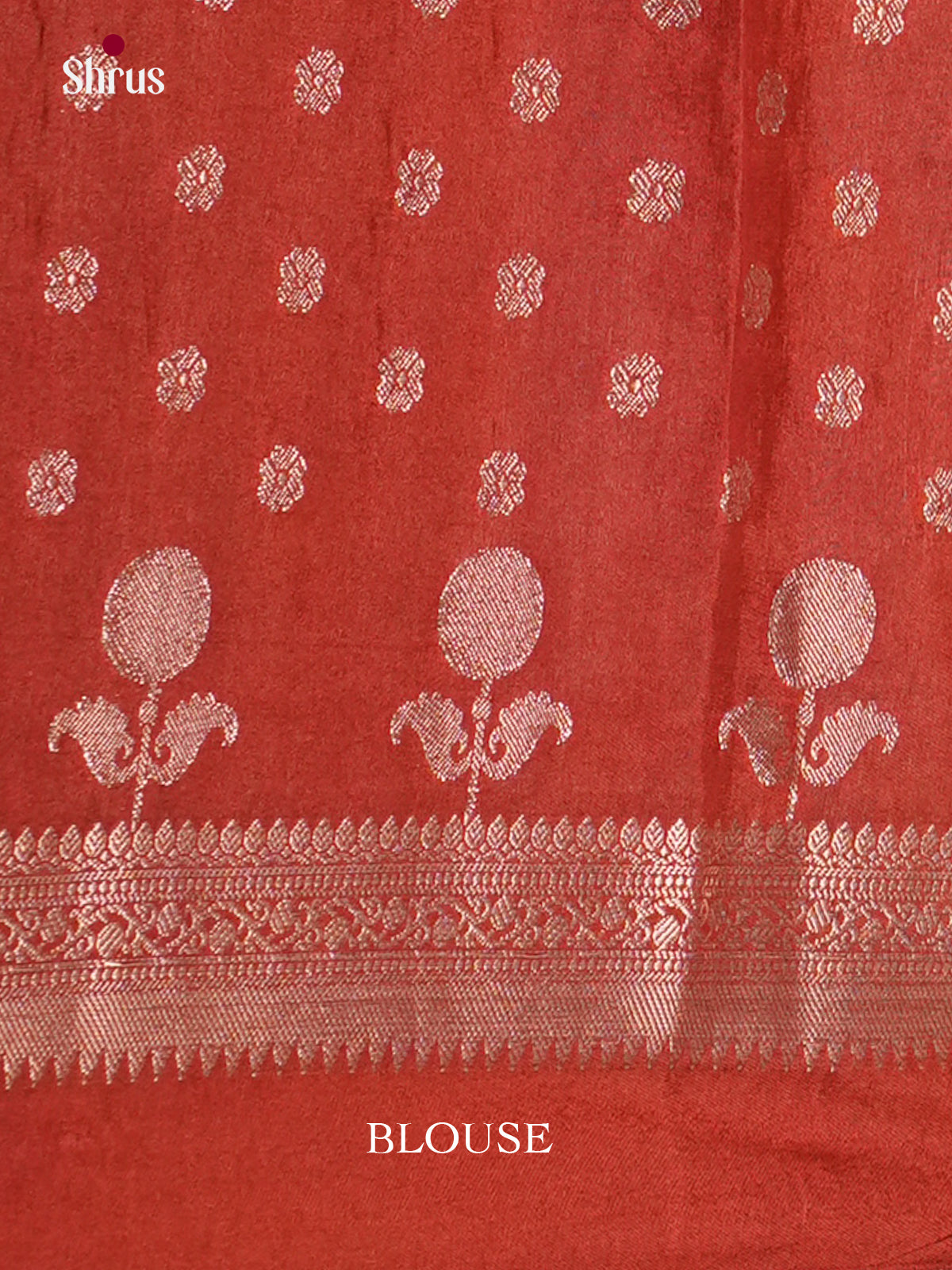 Grey & Red  - North Silk Cotton Saree- DLS06180