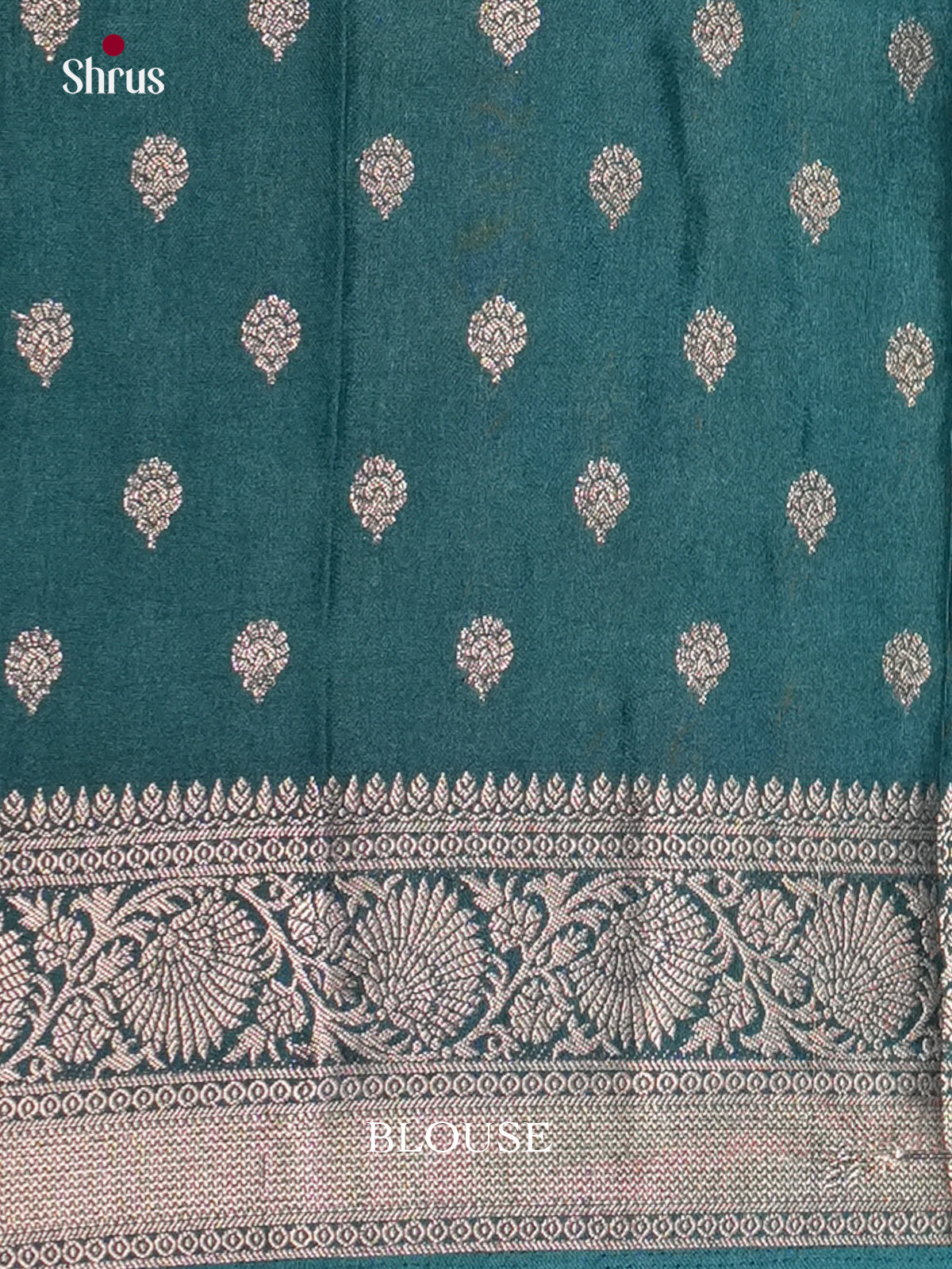 Blue & Green  - North Silk Cotton Saree-DLS06186
