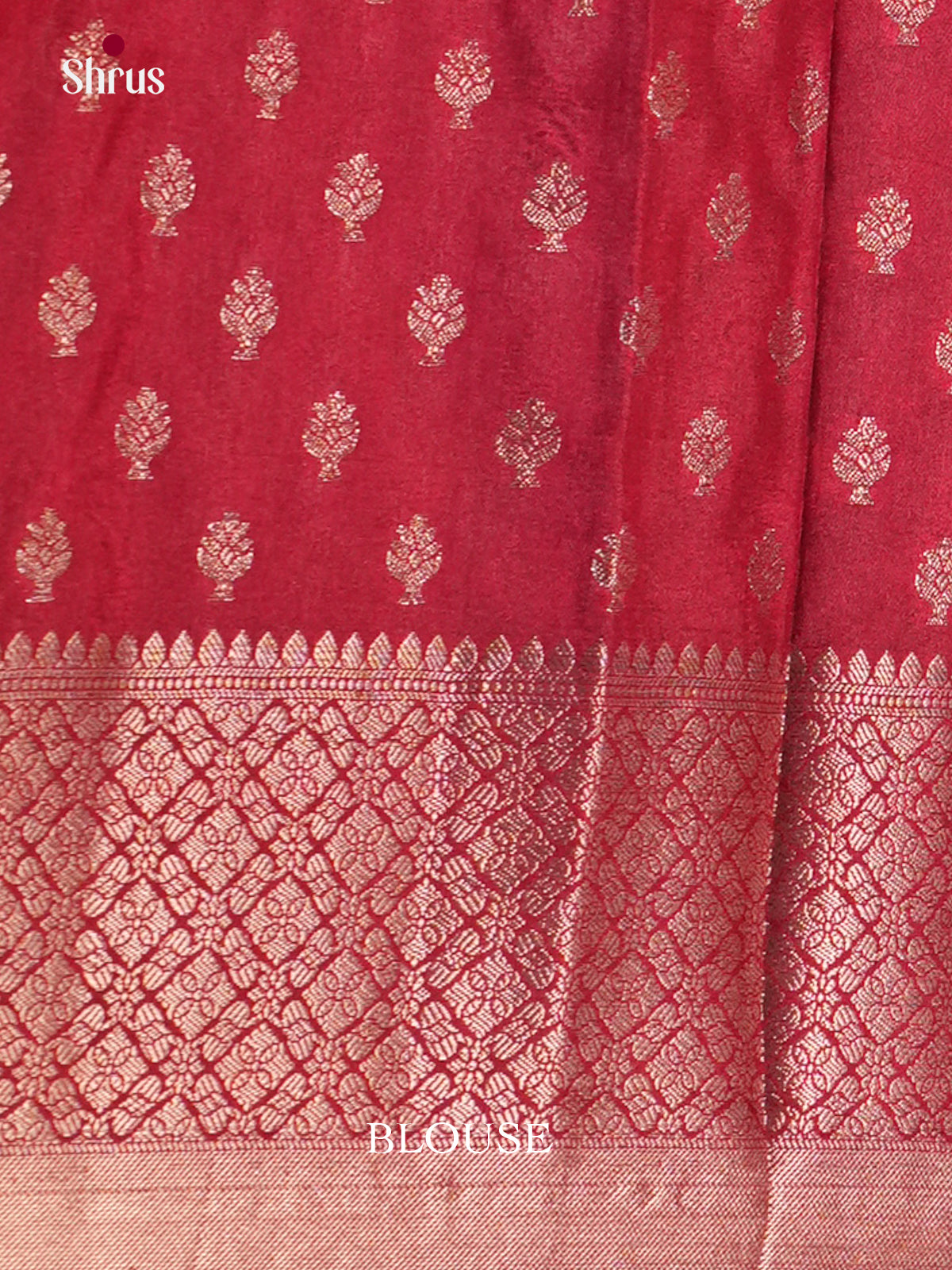 Green & Red  - North Silk Cotton Saree-DLS06228