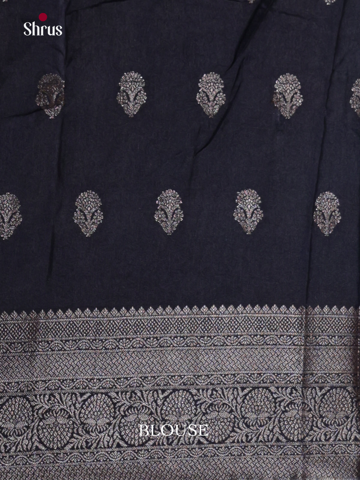 Blue & Navy Blue   - North Silk Cotton Saree-DLS06274
