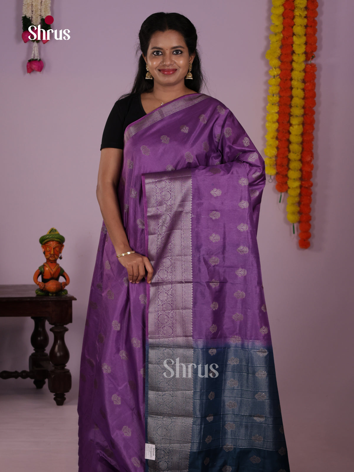 DLS06275 - North Silk Cotton Saree - Shop on Shrus.com
