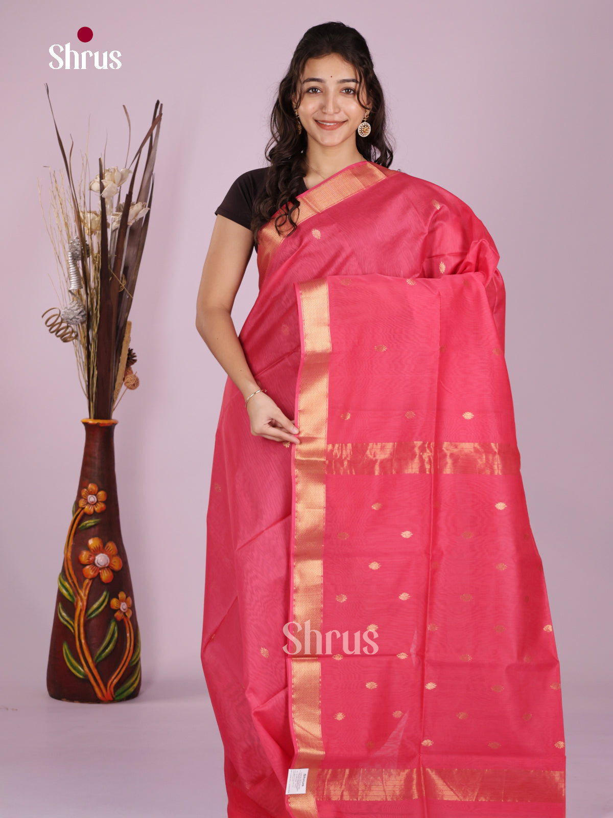 DLS06282 - Maheshwari silkcotton Saree - Shop on Shrus.com
