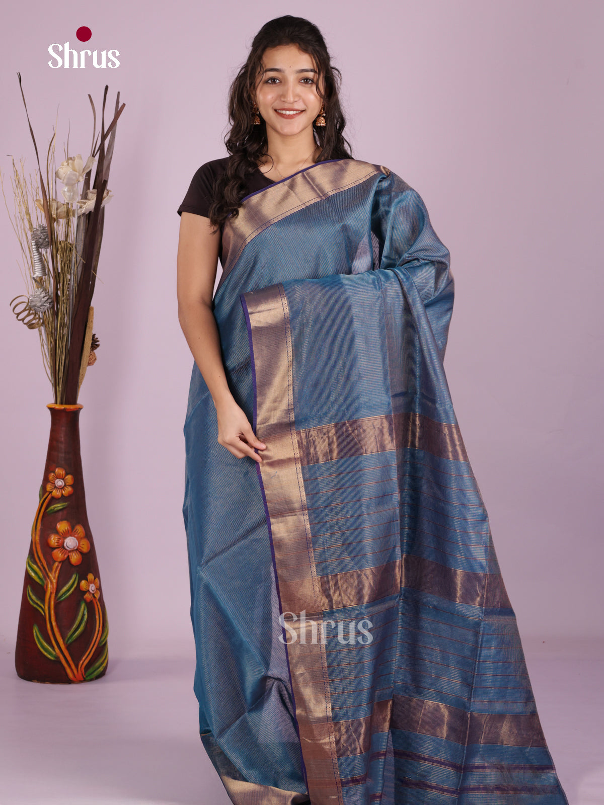 DLS06296 - Maheshwari silkcotton Saree - Shop on Shrus.com
