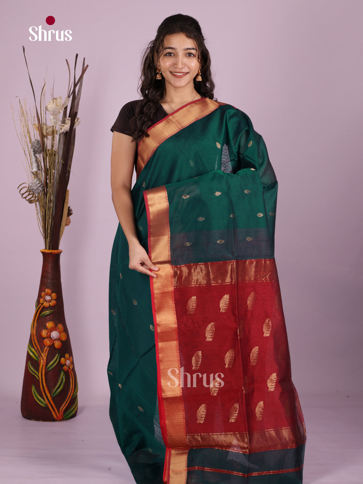 DLS06302 - Maheshwari silkcotton Saree