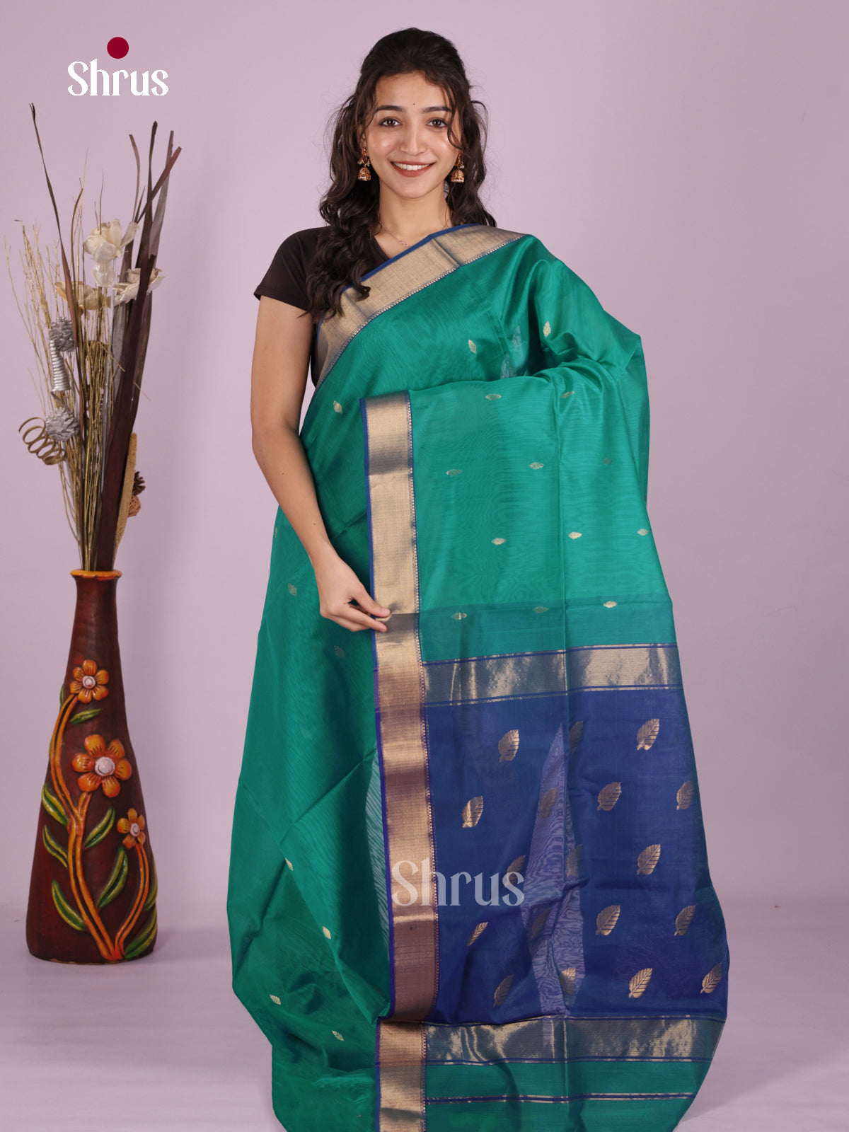 DLS06305 - Maheshwari silkcotton Saree