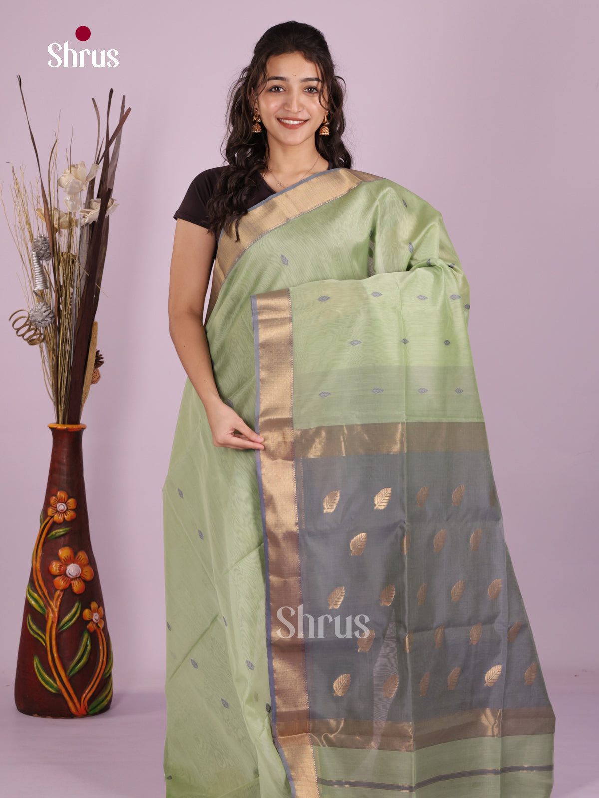 DLS06309 - Maheshwari silkcotton Saree - Shop on Shrus.com