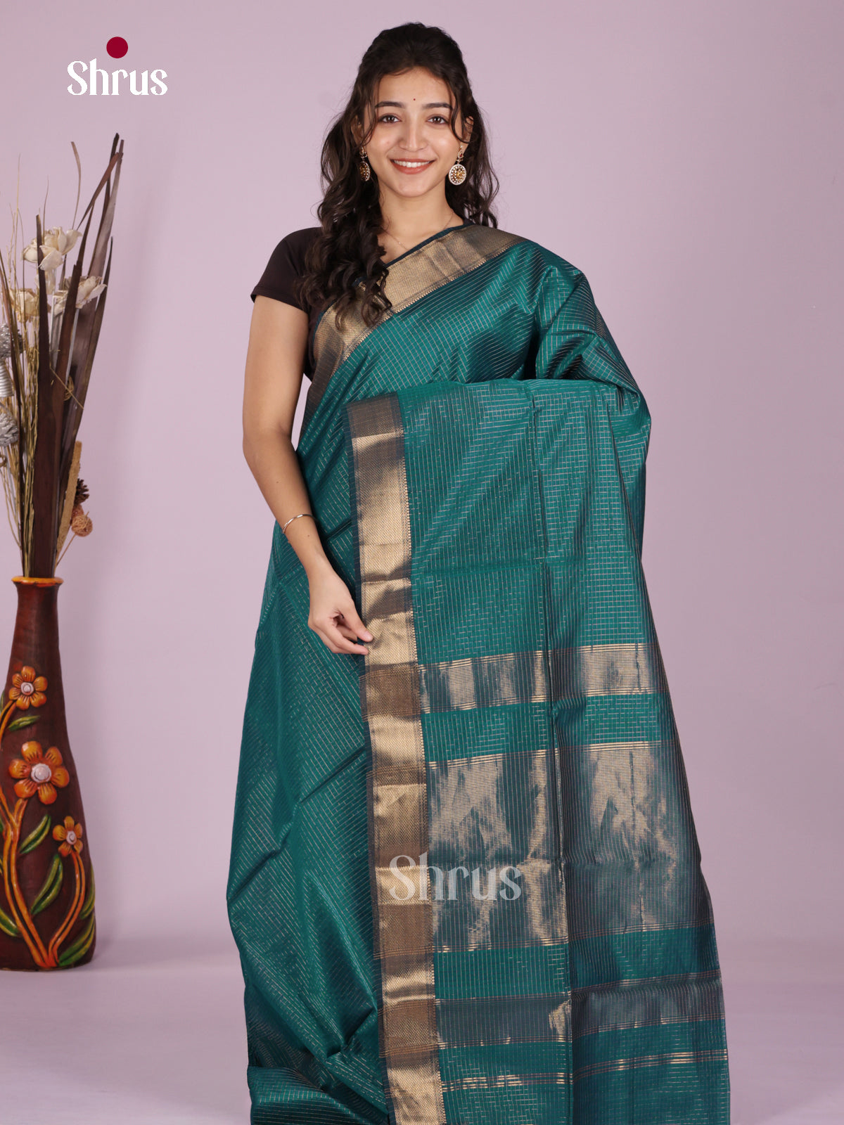 DLS06328 - Maheshwari silkcotton Saree - Shop on Shrus.com