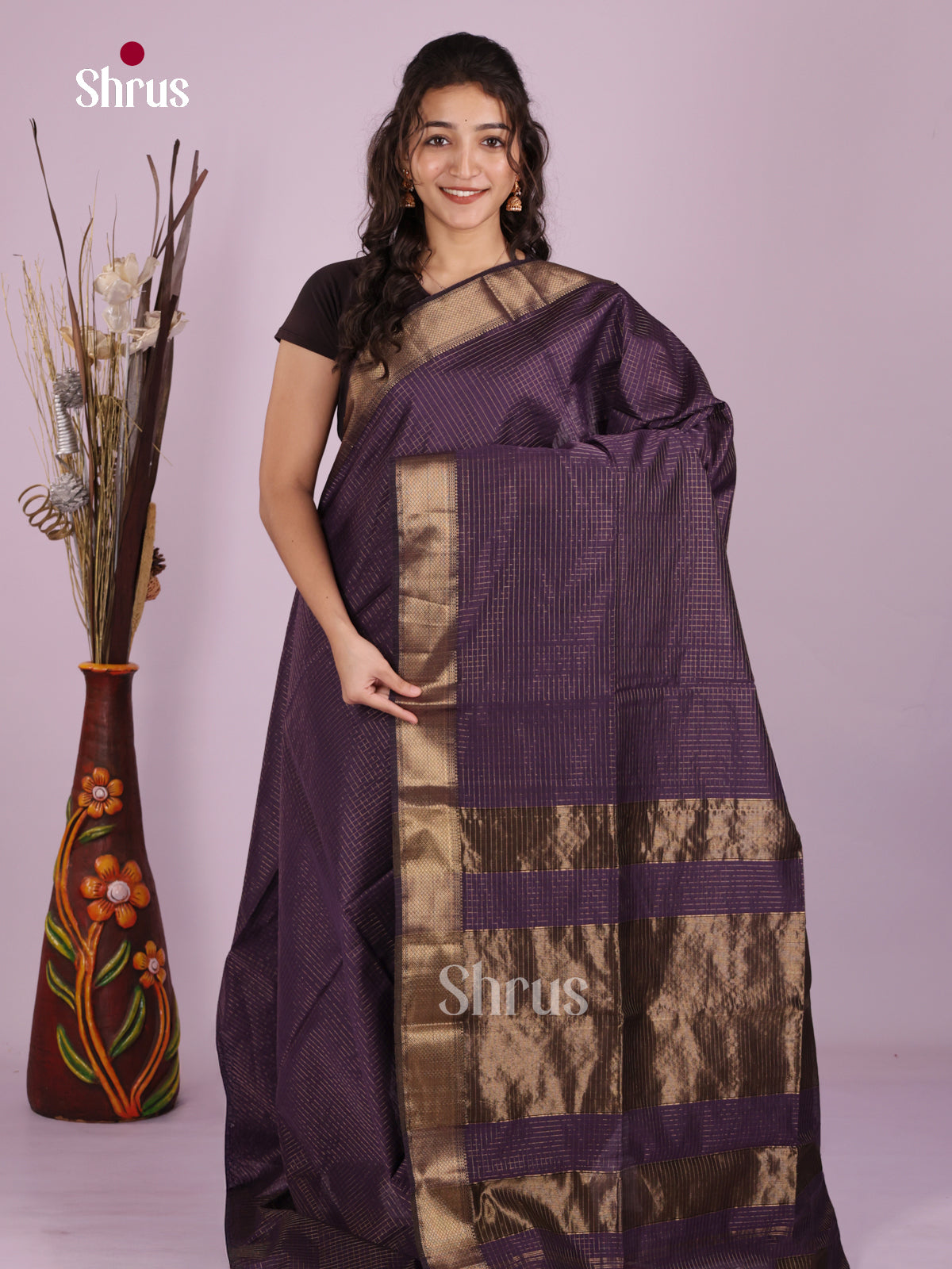 DLS06330 - Maheshwari silkcotton Saree - Shop on Shrus.com