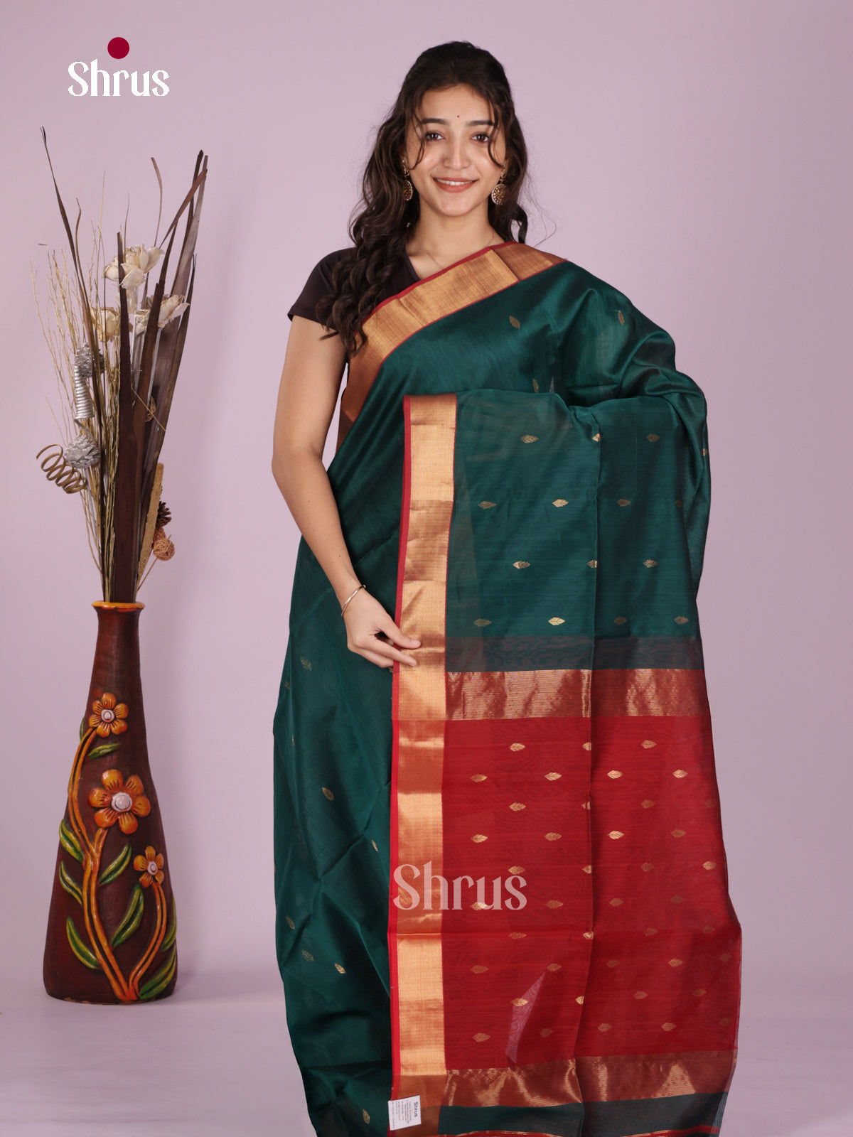 DLS06343 - Maheshwari silkcotton Saree