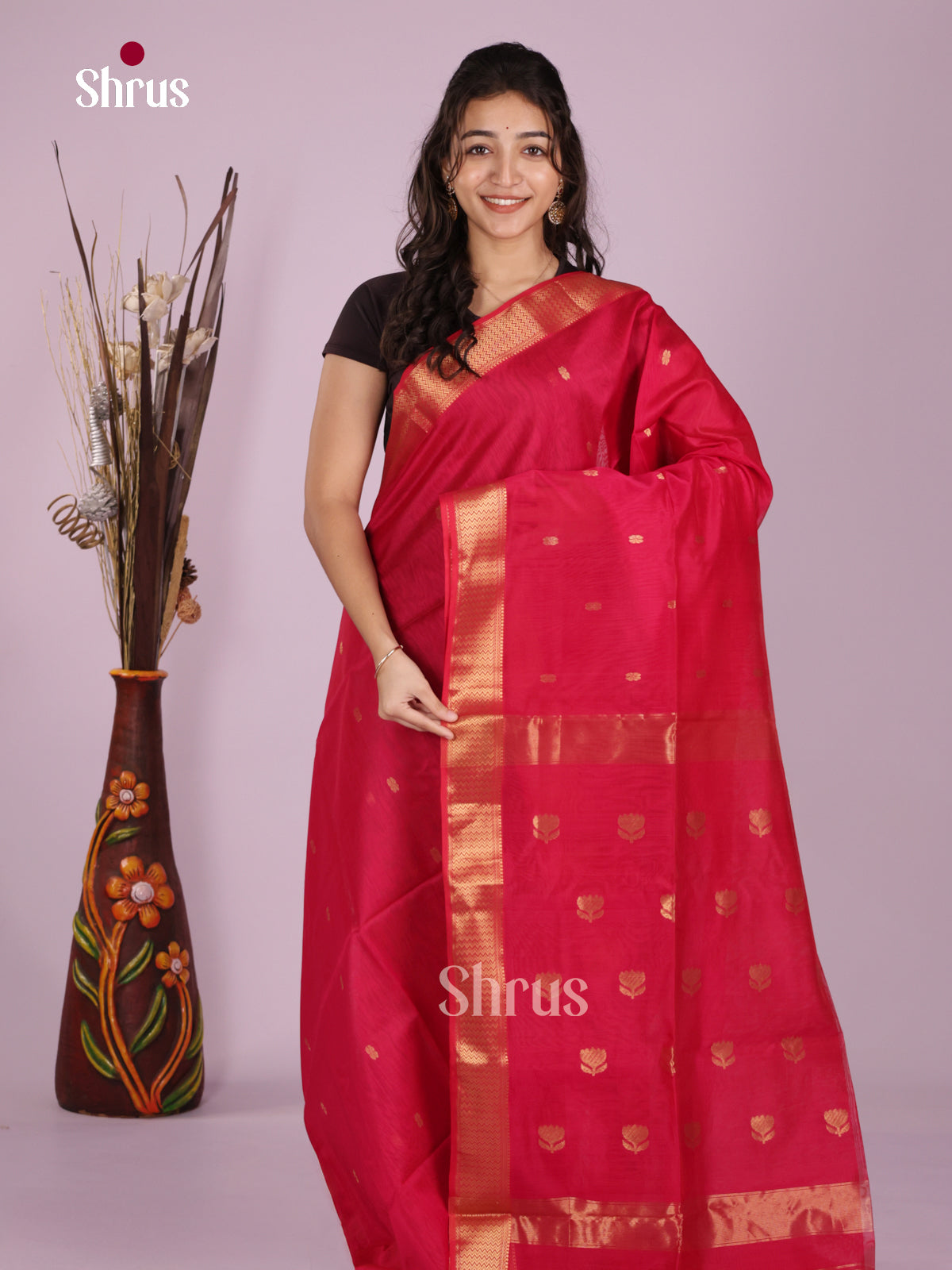 DLS06353 - Maheshwari silkcotton Saree - Shop on Shrus.com