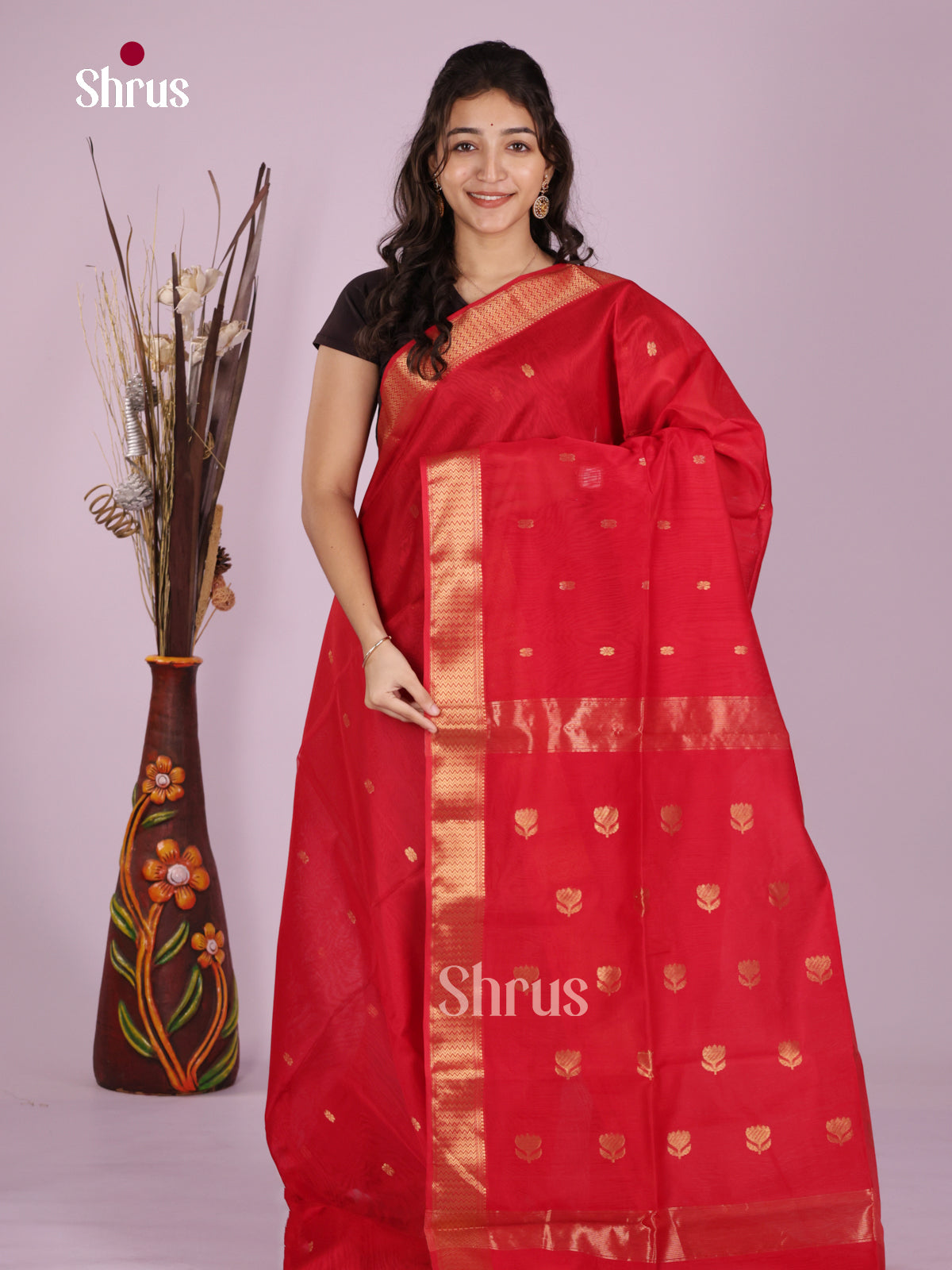 DLS06355 - Maheshwari silkcotton Saree