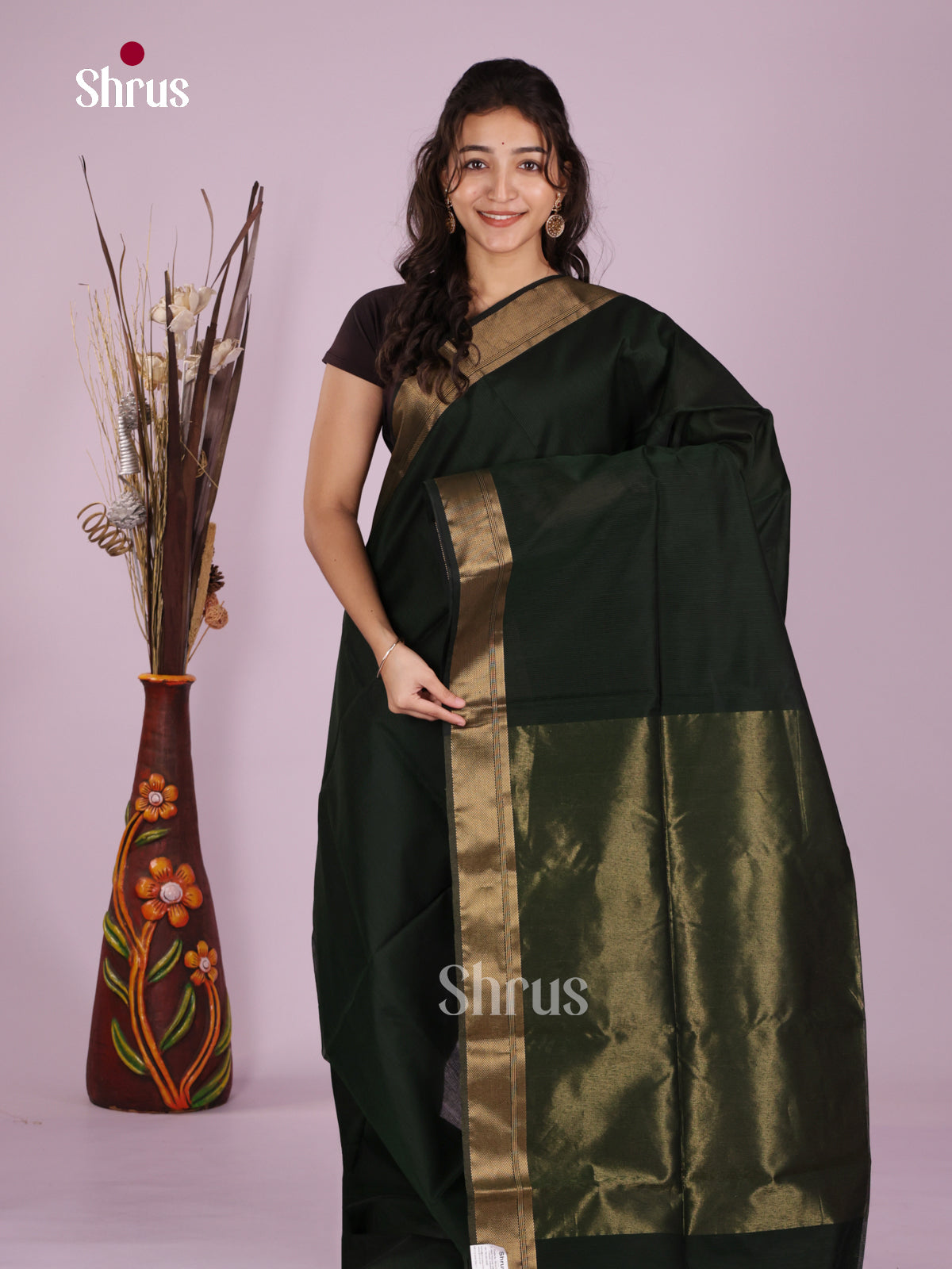 DLS06356 - Maheshwari silkcotton Saree - Shop on Shrus.com