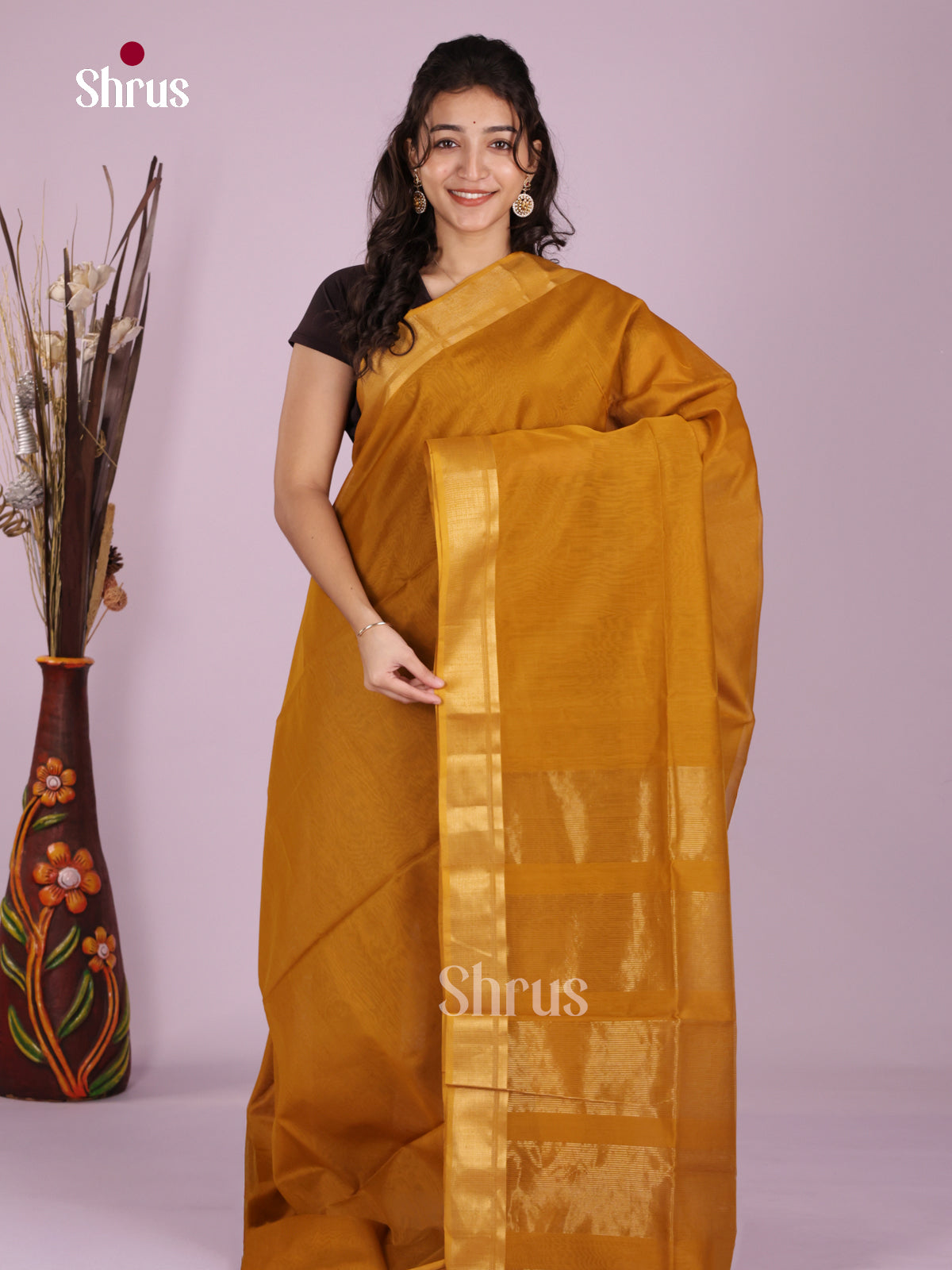 DLS06367 - Maheshwari silkcotton Saree - Shop on Shrus.com