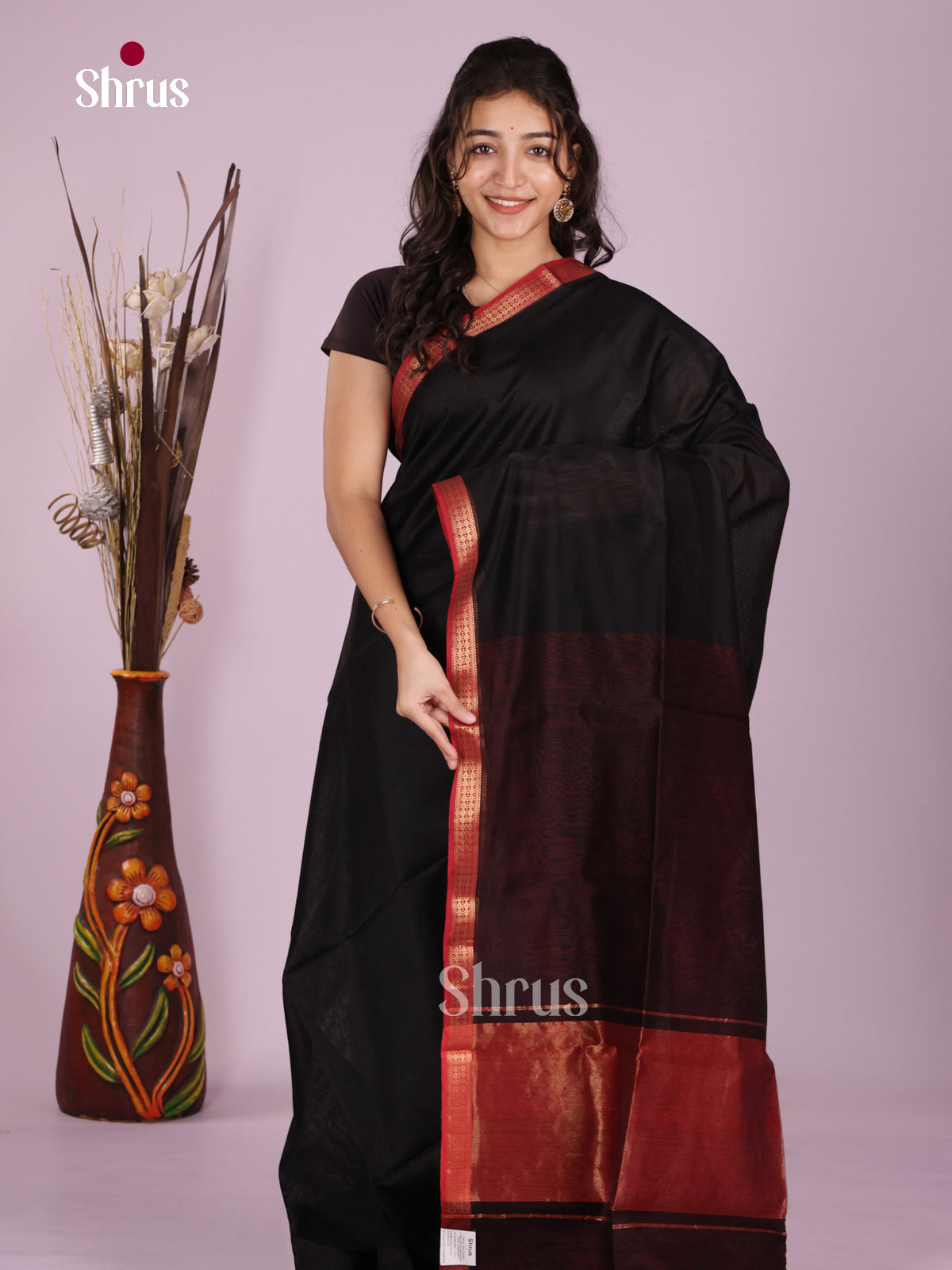 DLS06387 - Maheshwari silkcotton Saree - Shop on Shrus.com